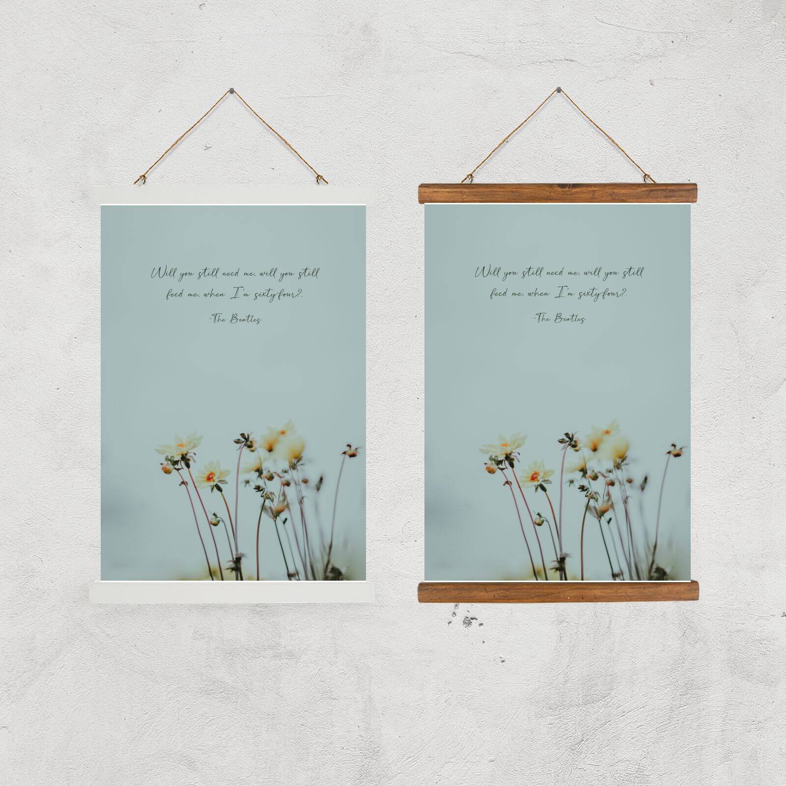 The Beatles 64 Quote Giclee Art Print - A2 - Black Frame