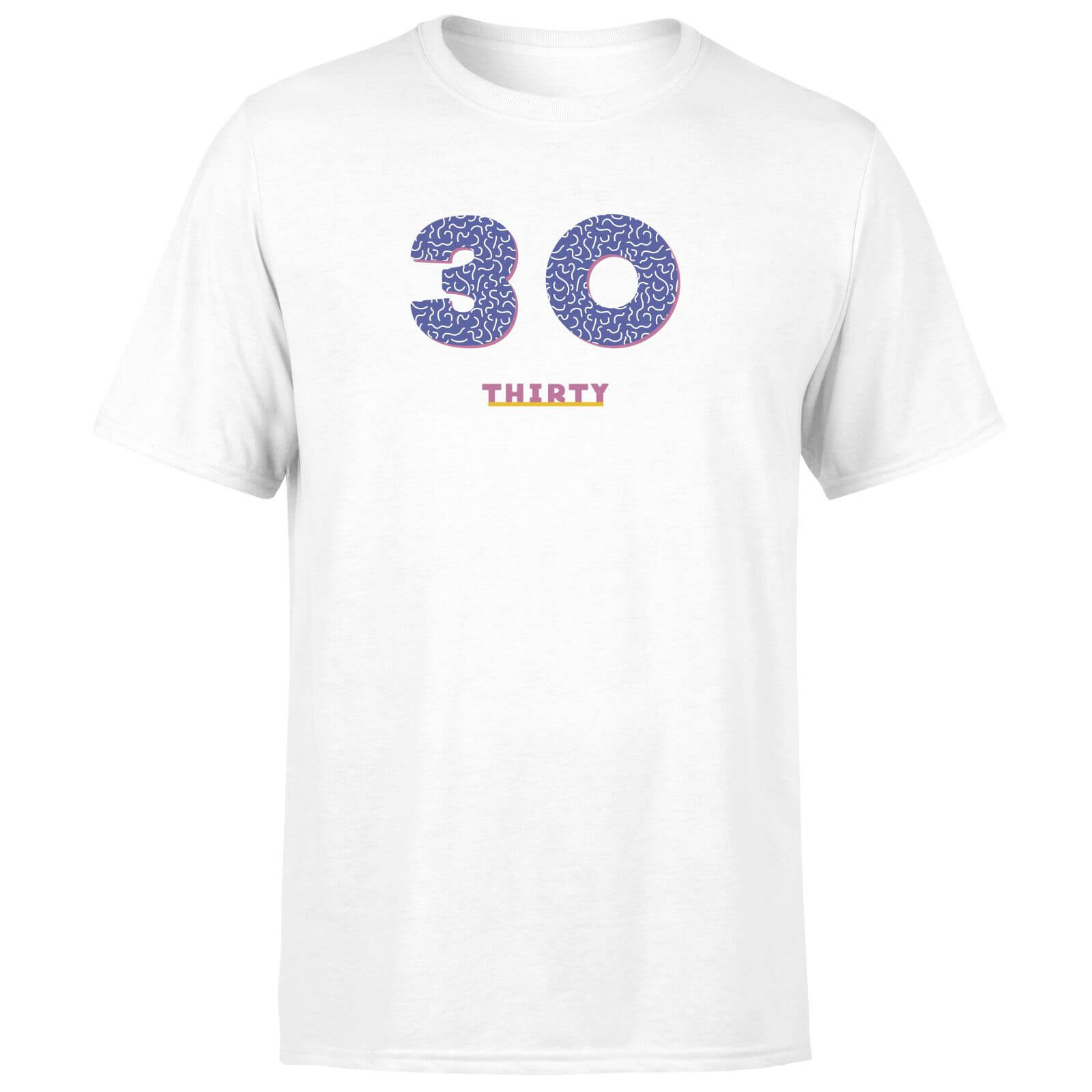Thirty Men's T-Shirt - White - XS - White
