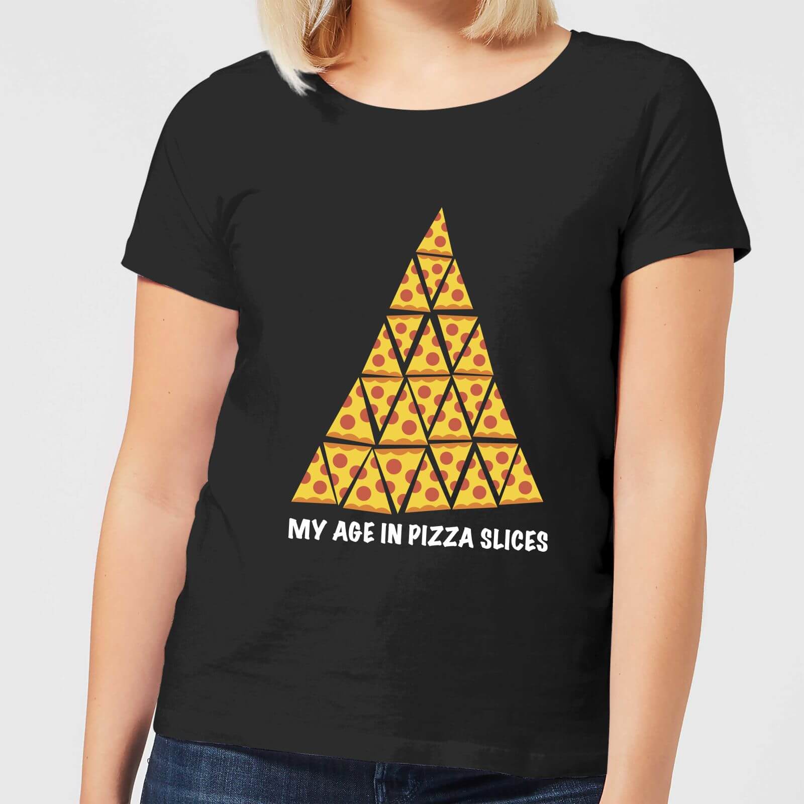 25th Birthday In Pizza Women's T-Shirt - Black - M - Black