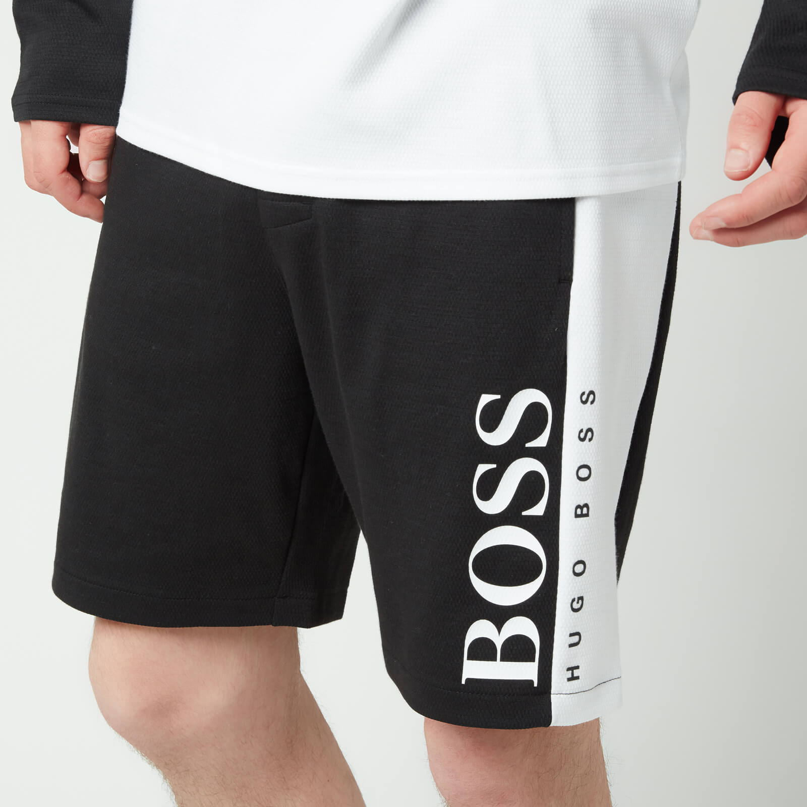 BOSS Bodywear Men's Jacquard Shorts - Black - S