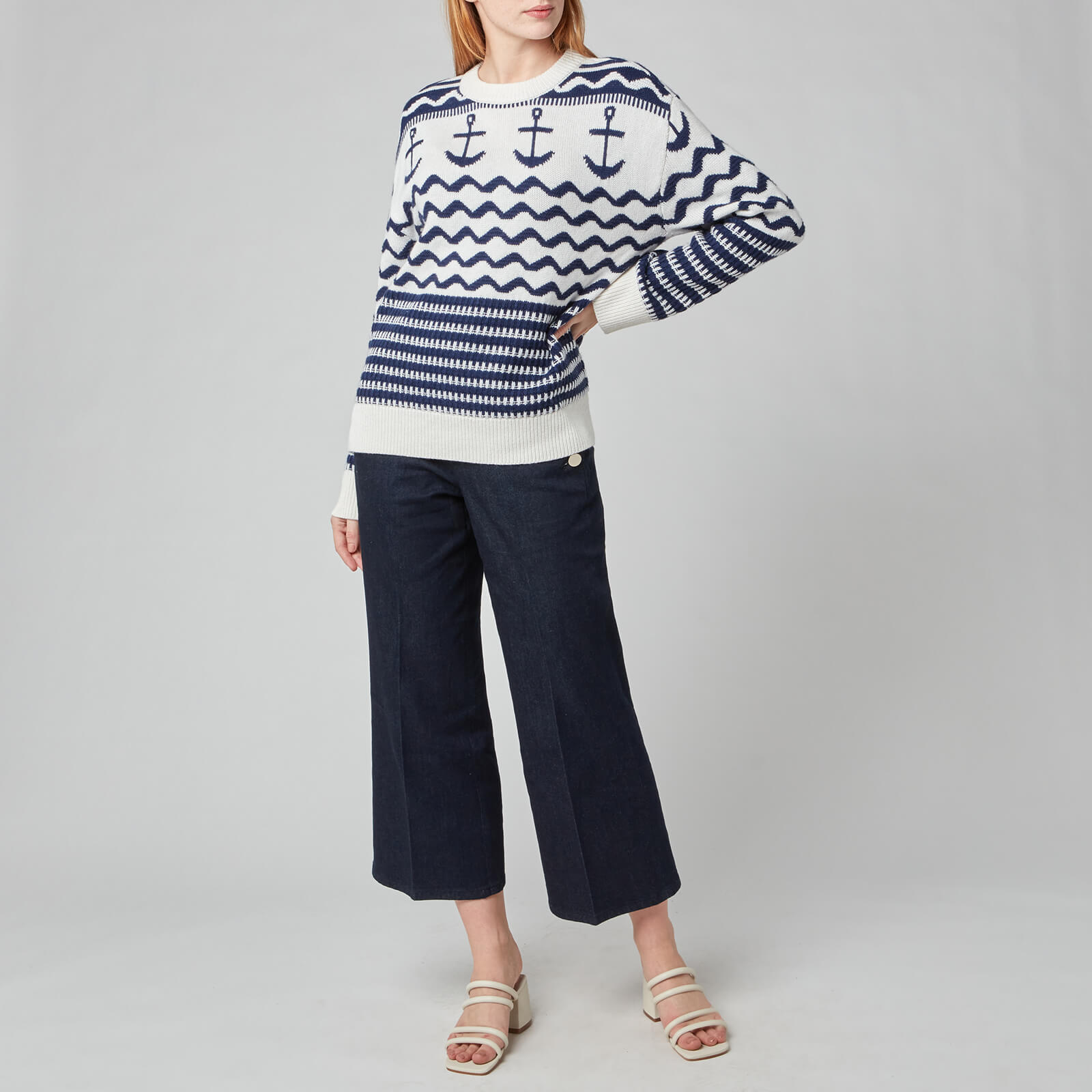 Kate Spade New York Women's Anchor Sweater - French Cream - Xs