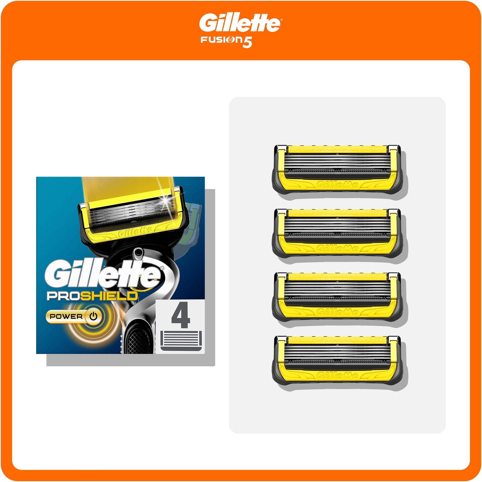 Gillette ProShield Power Razor Blades - 4 Pack