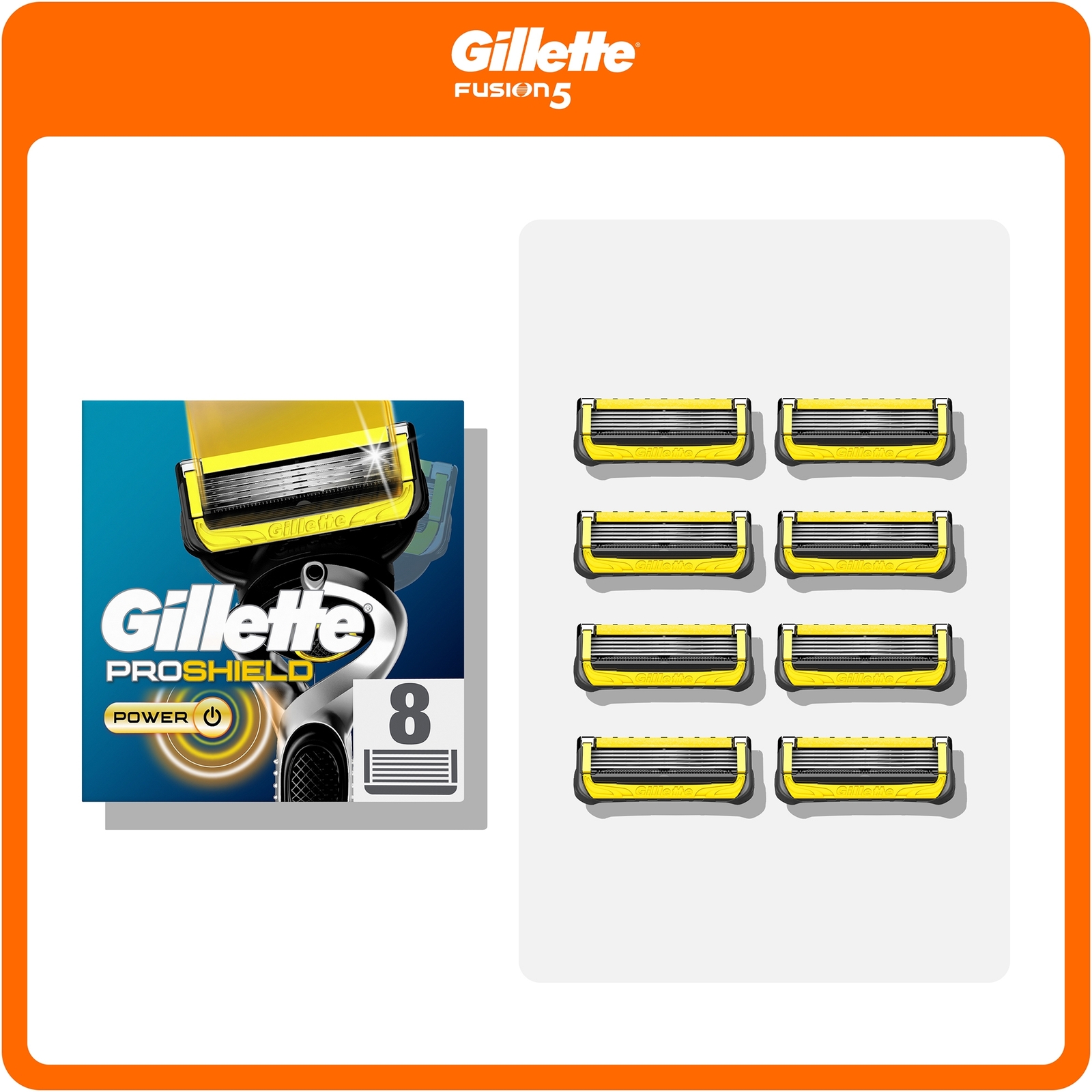 Gillette ProShield Power Razor Blades - 8 Pack