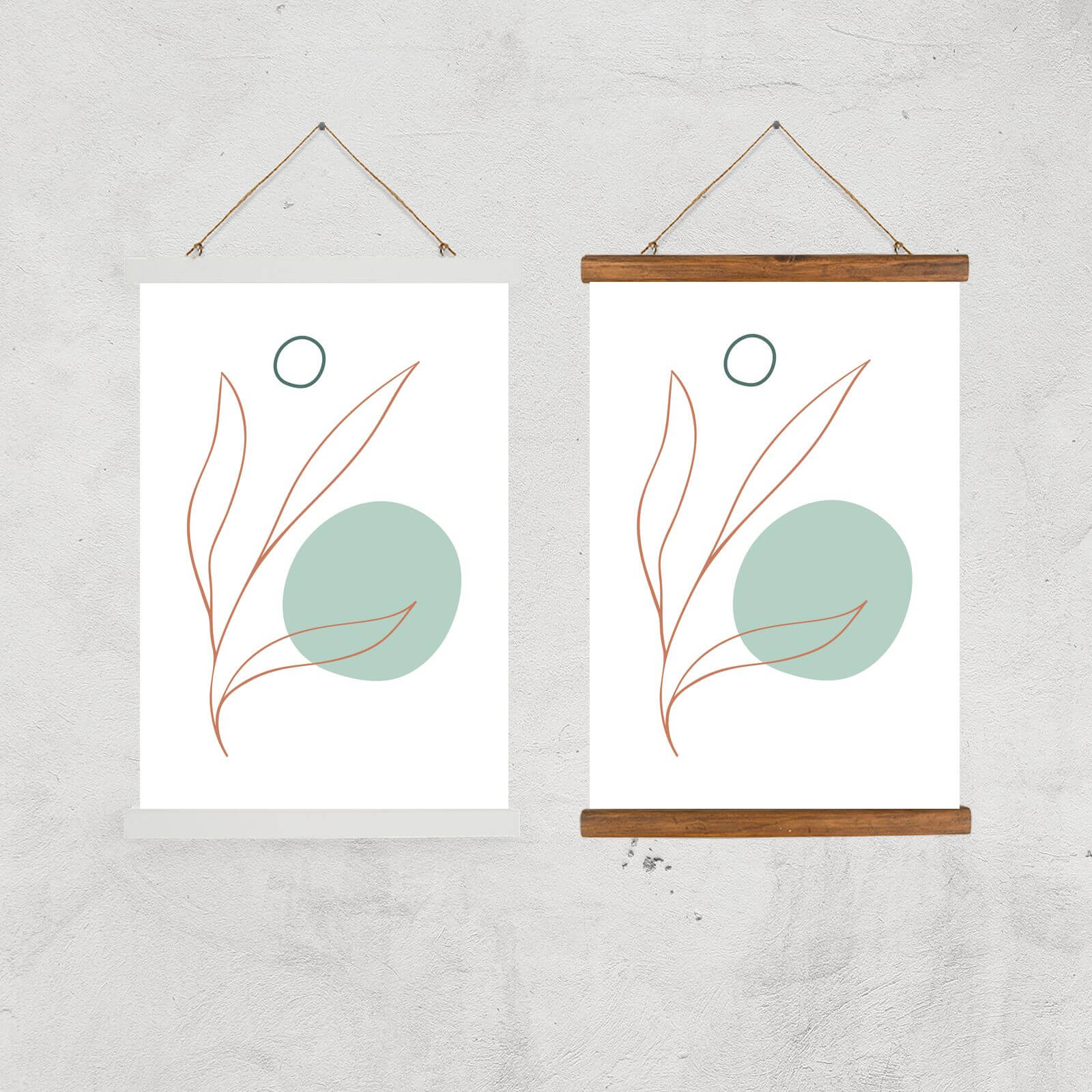 Leaf And Dot Giclee Art Print - A2 - Print Only