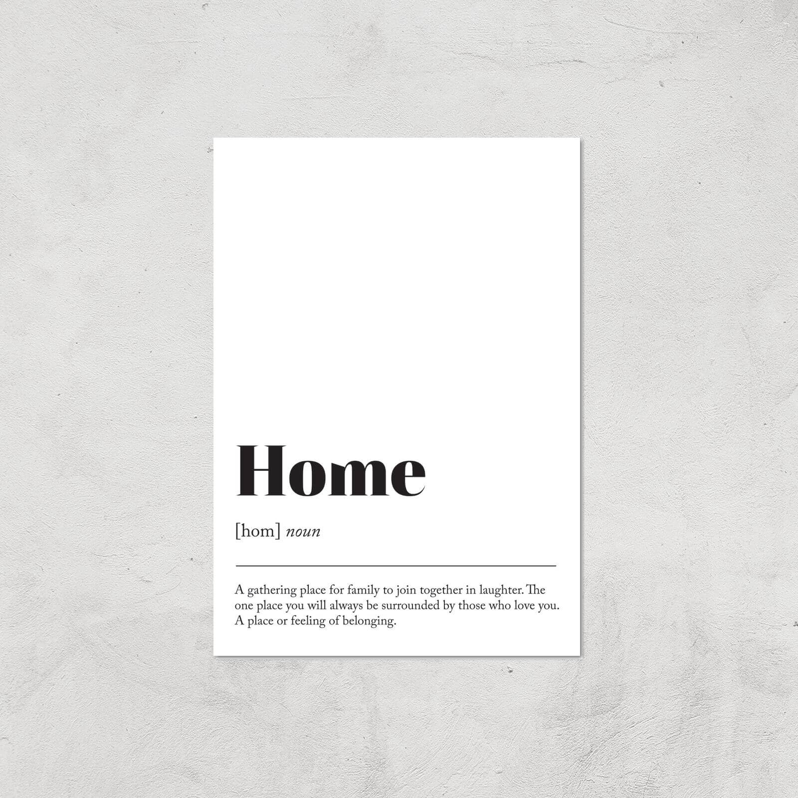 Home Defiition Giclee Art Print - A4 - Print Only
