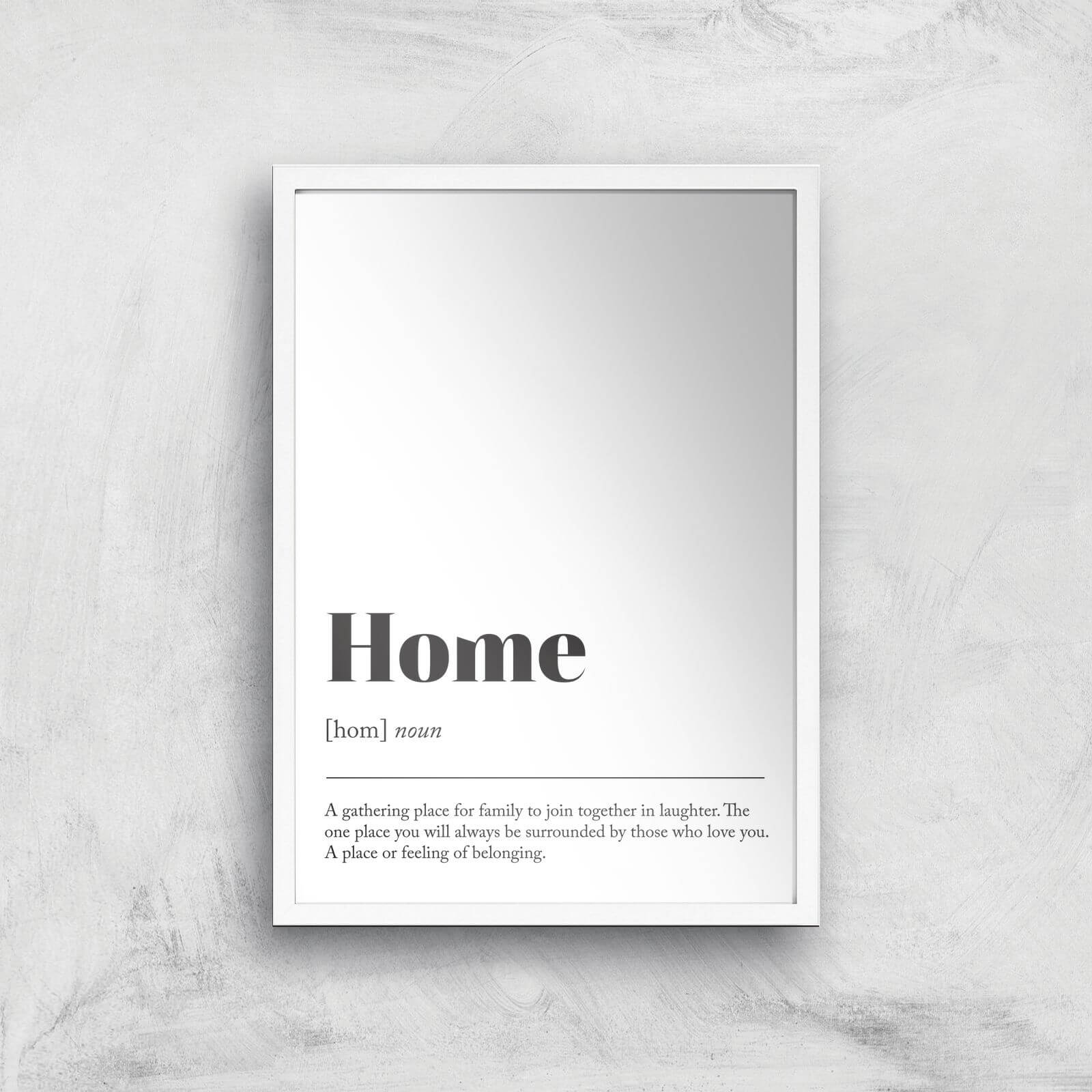 Home Defiition Giclee Art Print - A3 - White Frame