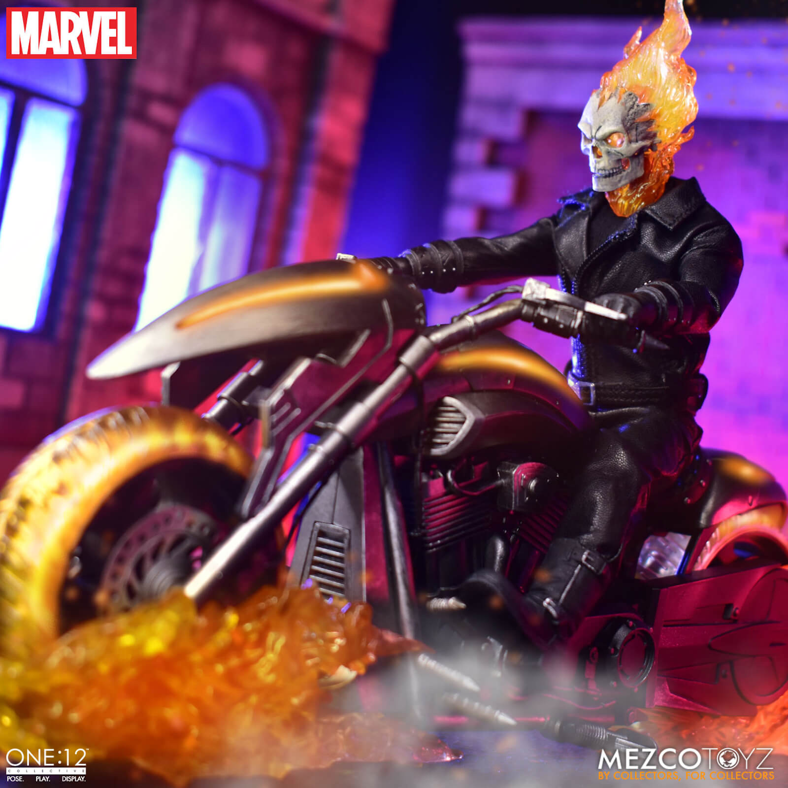 Mezco One:12 Collective Marvel Comics Ghost Rider and Hell Cycle Figure Set