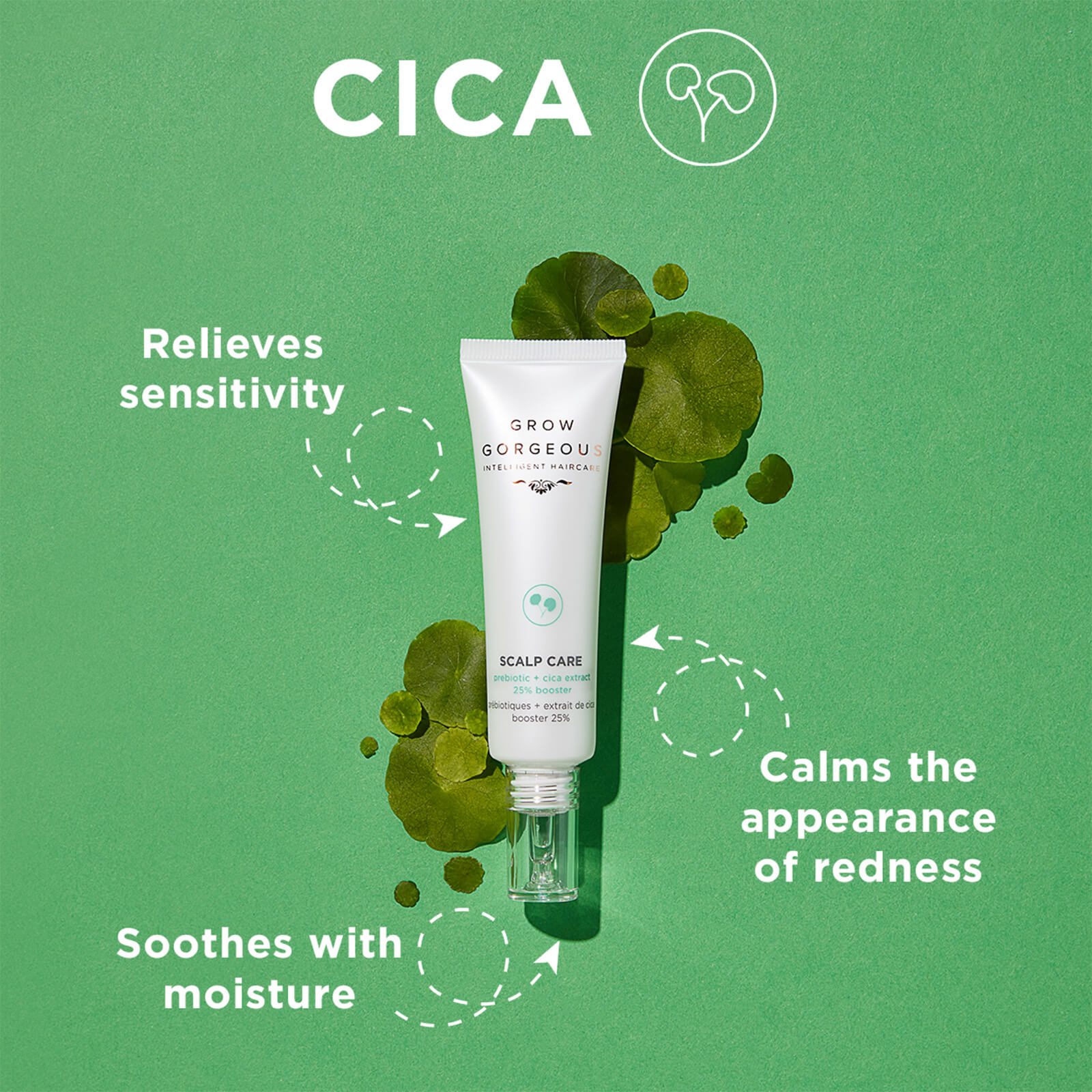 Grow Gorgeous Scalp Care Soothing Cica Extract 25% Booster + Prebiotic