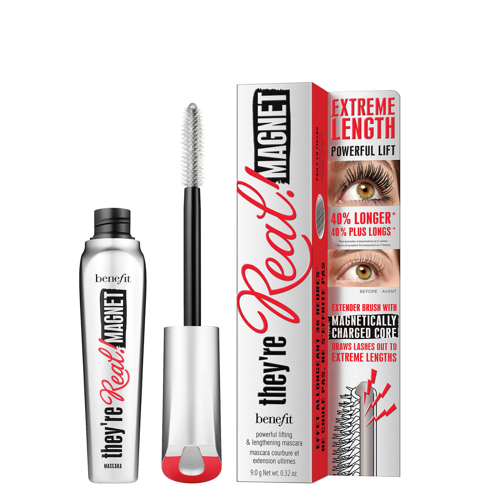 Photos - Mascara Benefit They’re Real Magnet Extreme Lengthening and Powerful Lifting Masca 