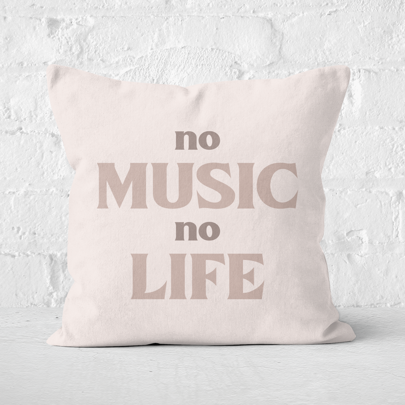 No Music No Life Square Cushion - 60x60cm - Soft Touch
