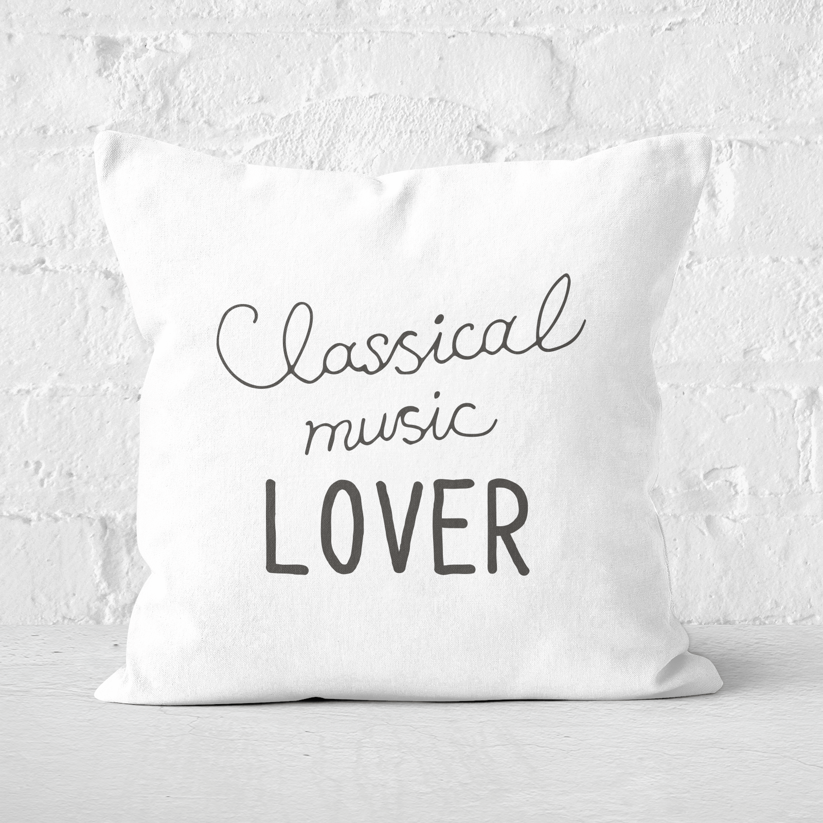 Classical Music Lover Square Cushion - 60x60cm - Soft Touch