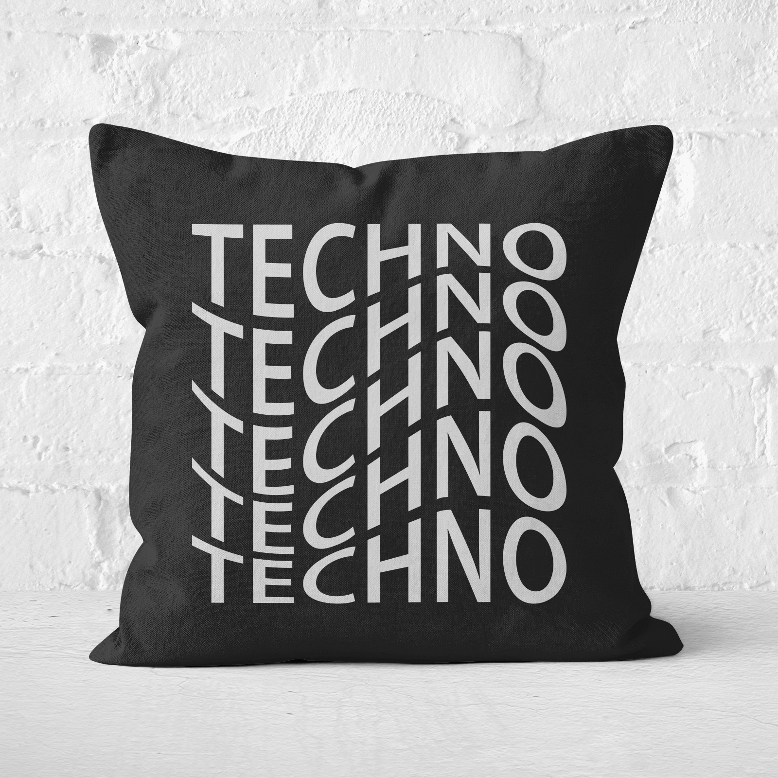 Techno Square Cushion - 40x40cm - Soft Touch