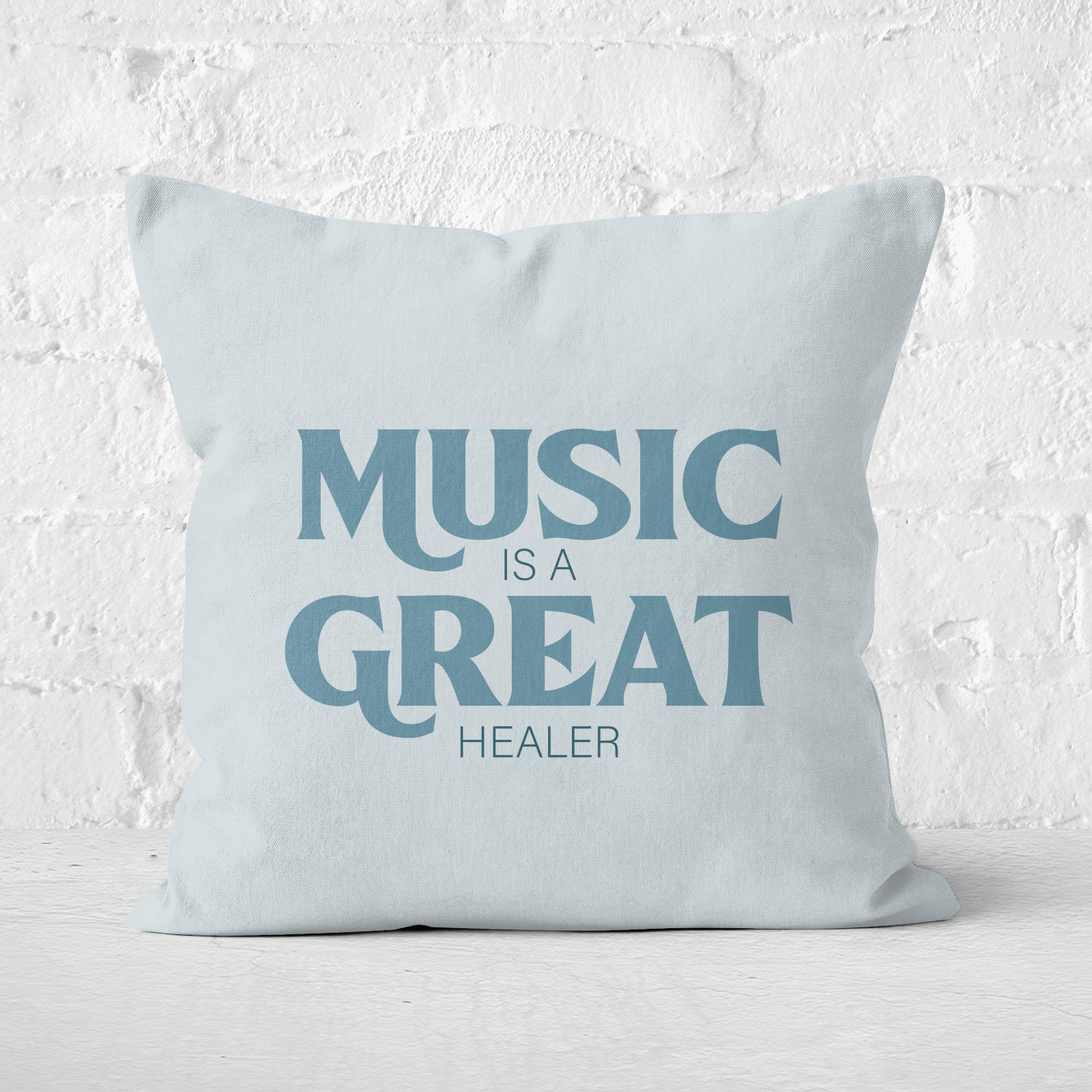 Music Is A Great Healer Square Cushion - 60x60cm - Soft Touch