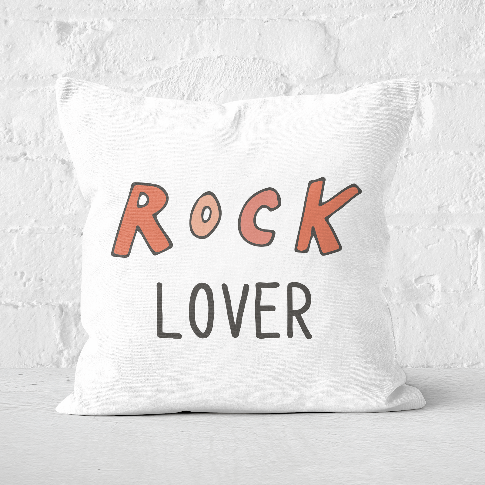 Rock Lover Square Cushion - 60x60cm - Soft Touch