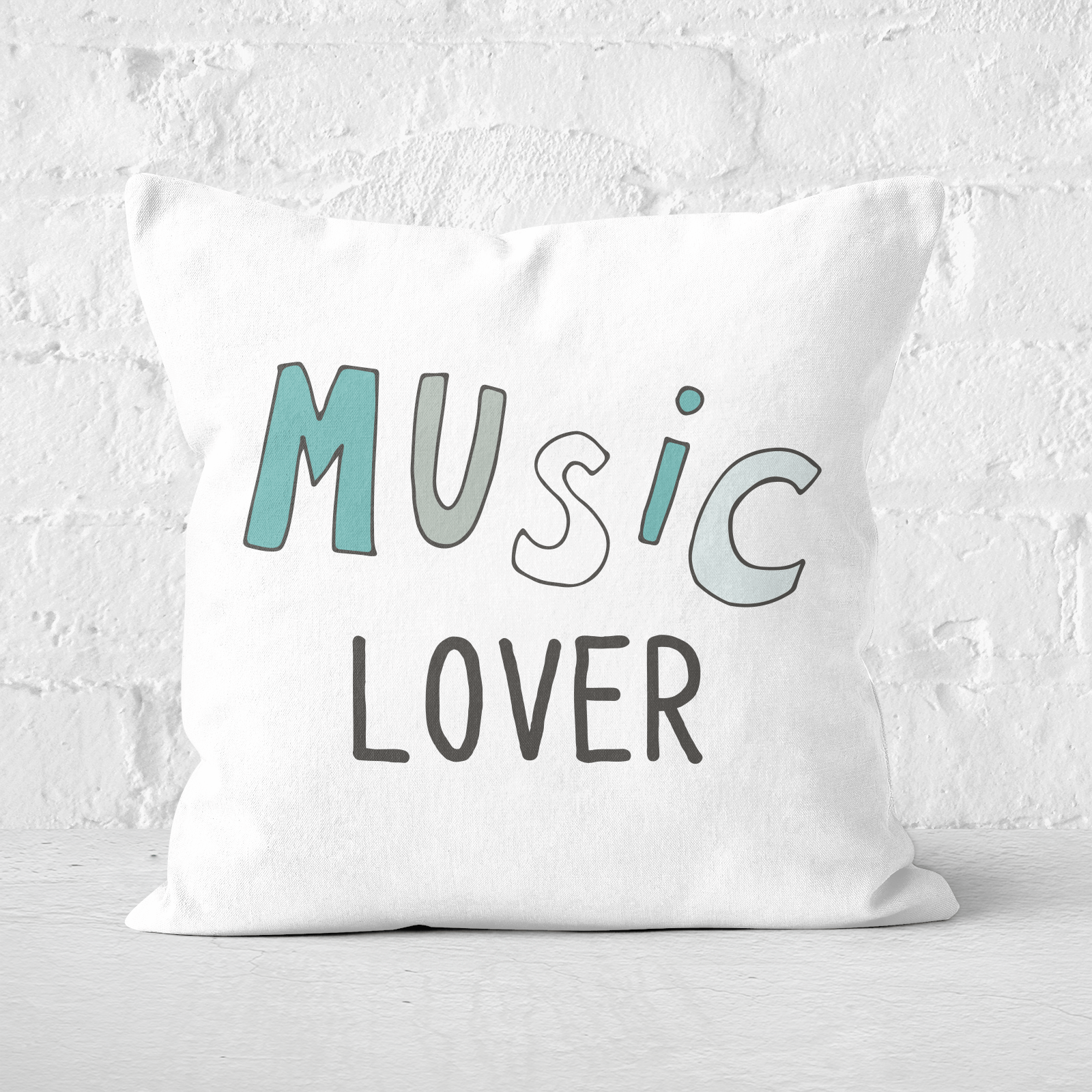 Music Lover Square Cushion - 60x60cm - Soft Touch