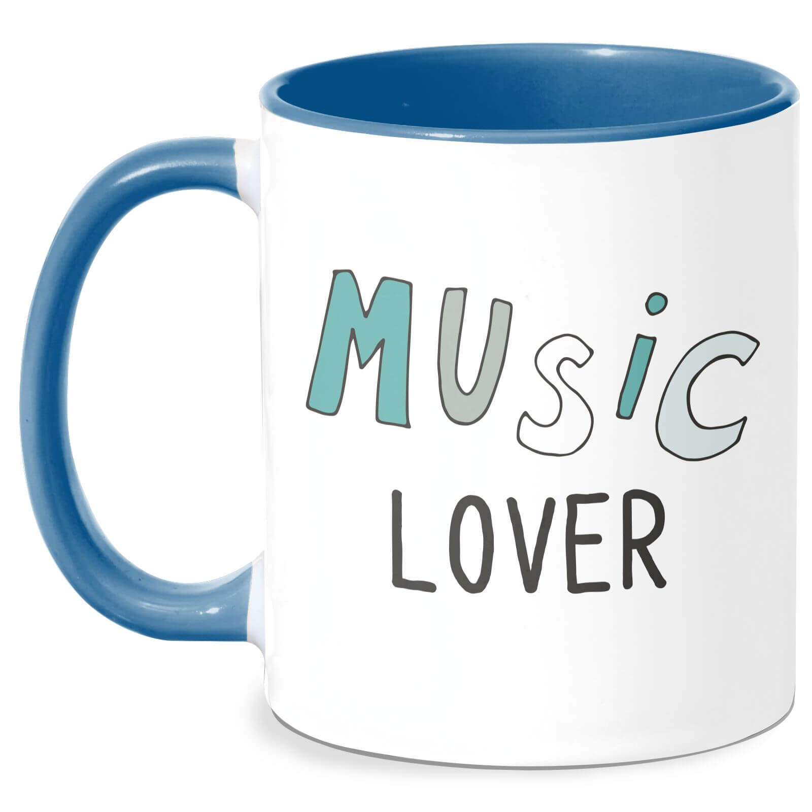 Music Lover Mug - White/Blue