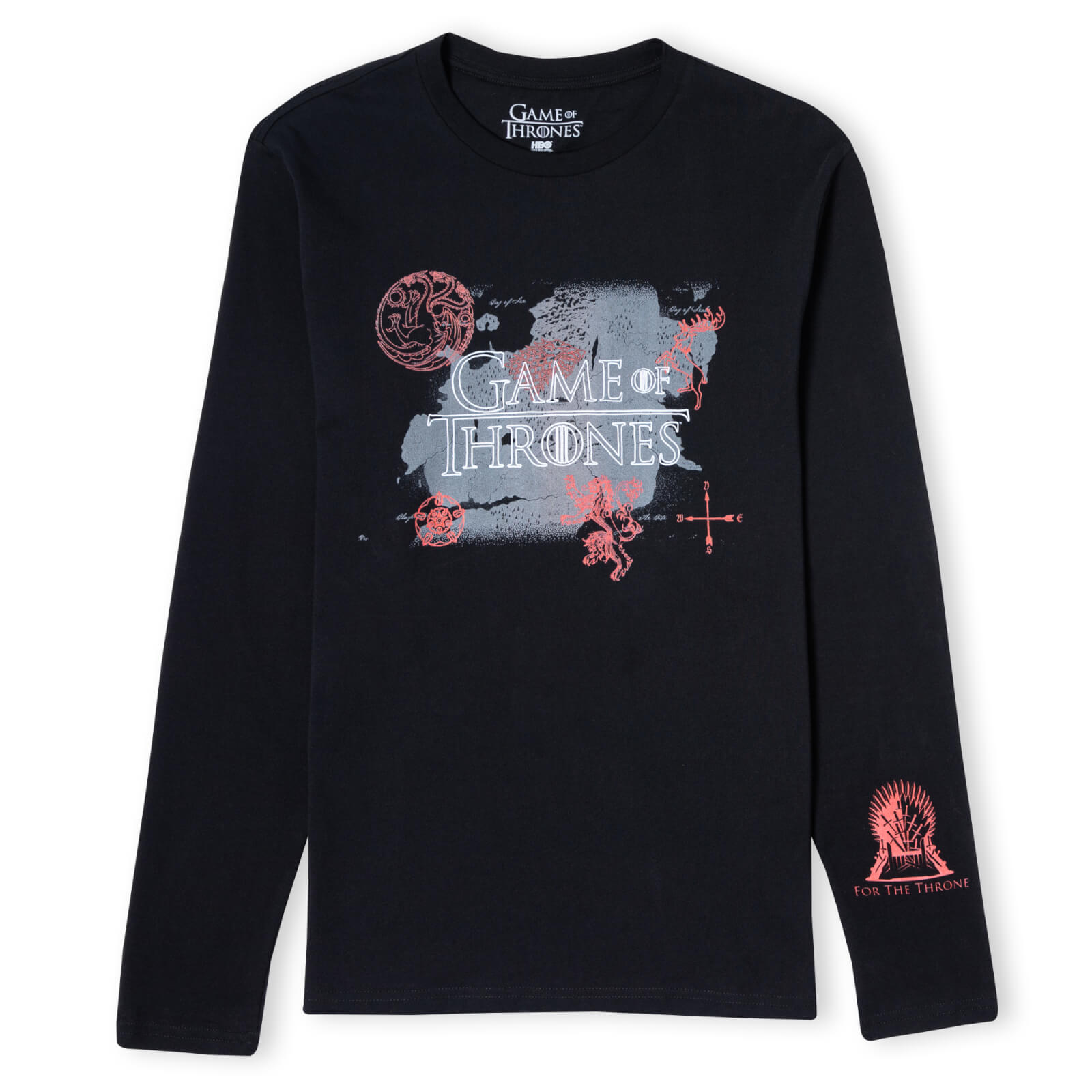 T-Shirt Il Trono di Spade a Maniche Lunghe - Nero - Unisex - XXL - Nero