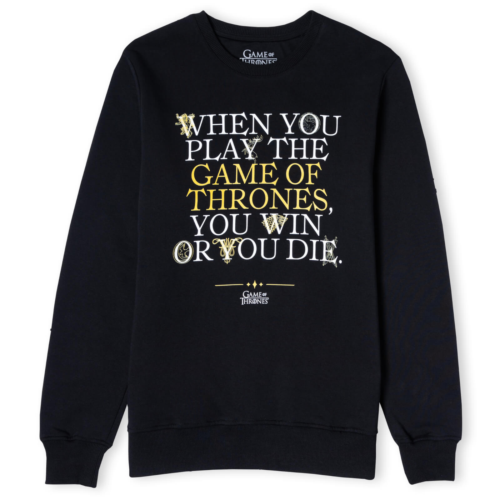 Game of Thrones Win Or Die Unisex Sweatshirt - Black - L - Black product
