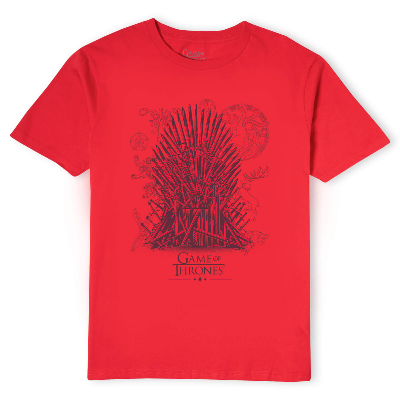 Game of Thrones The Iron Throne Men's T-Shirt - Red - XL - Red product