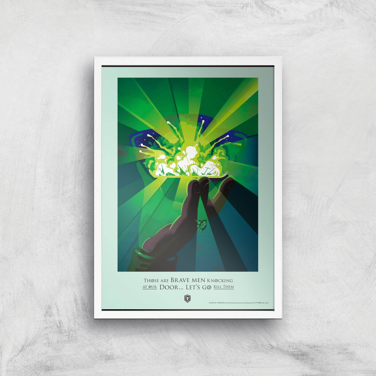 

Game of Thrones Brave Men Affiche Artistique - A4 - White Frame