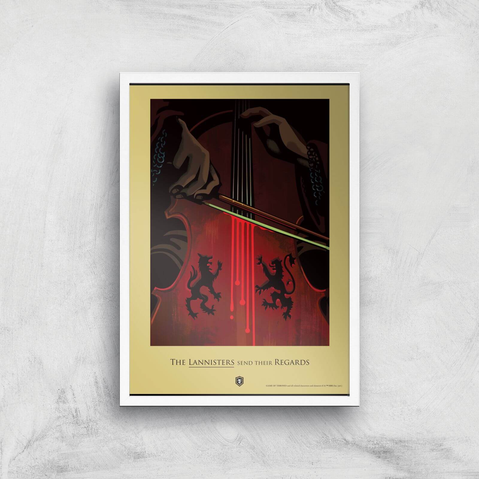 

Game of Thrones Lannisters Affiche Artistique - A4 - White Frame