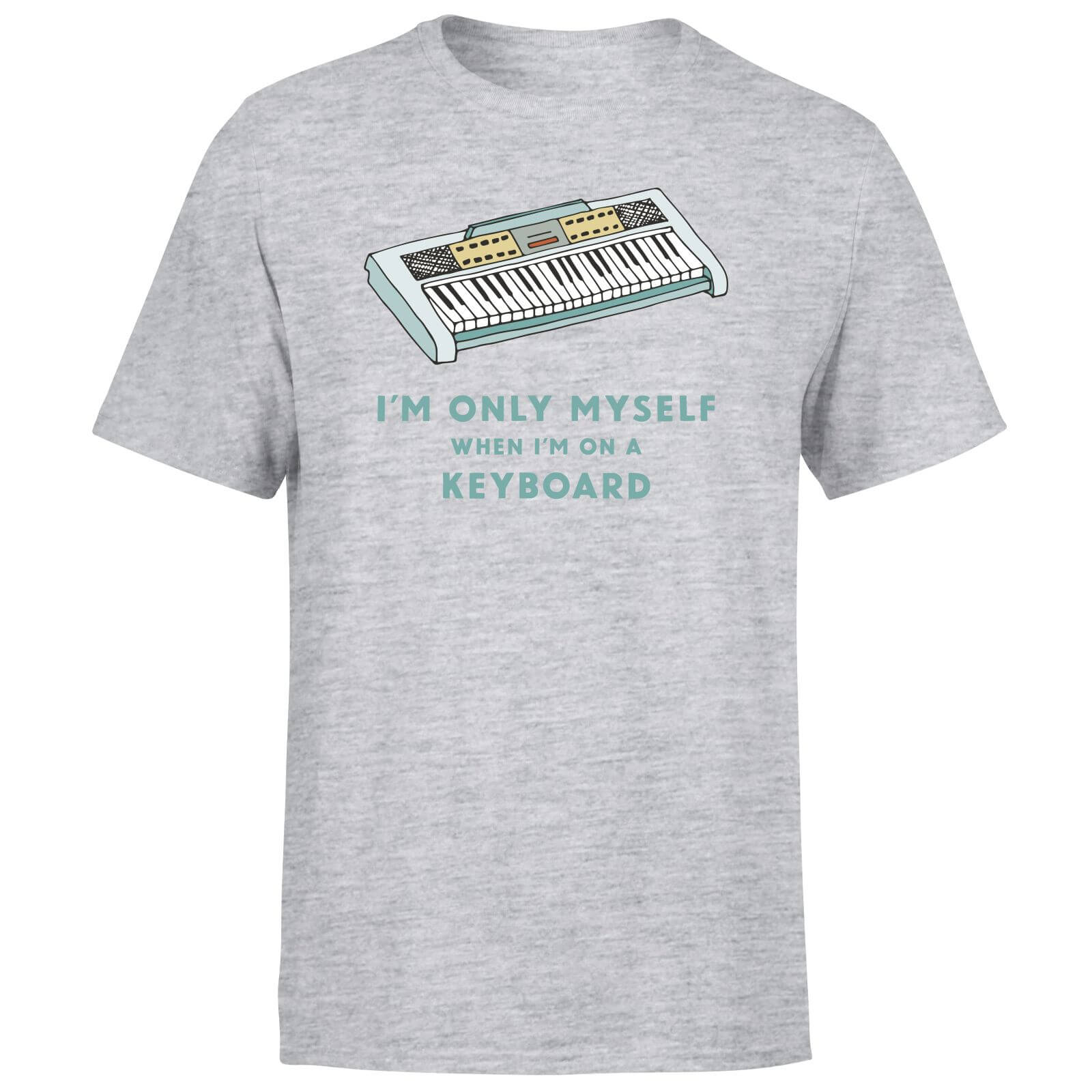 I'm Only Myself When I'm On A Keyboard Men's T-Shirt - Grey - XS - Grey