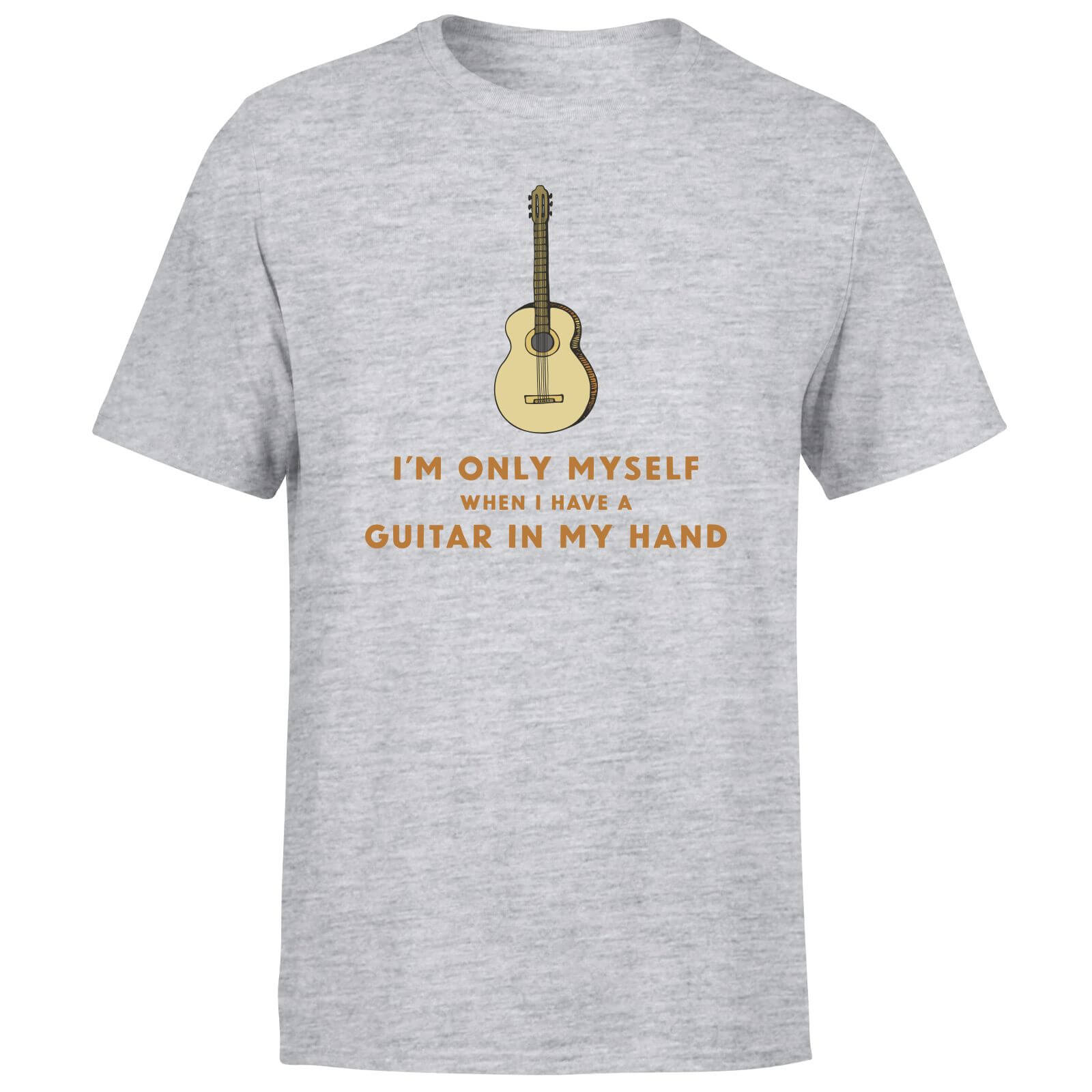 I'm Only Myself When I Have A Guitar In My Hand Men's T-Shirt - Grey - XS - Grey