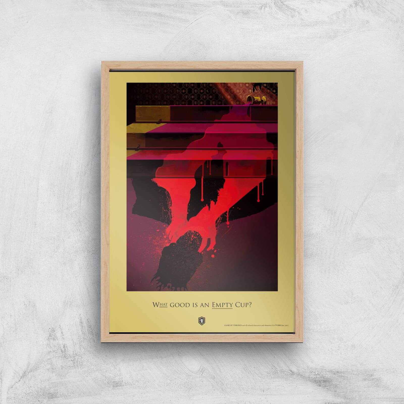 

Poster Artistico Il Trono di Spade Empty Cup - A4 - Wooden Frame
