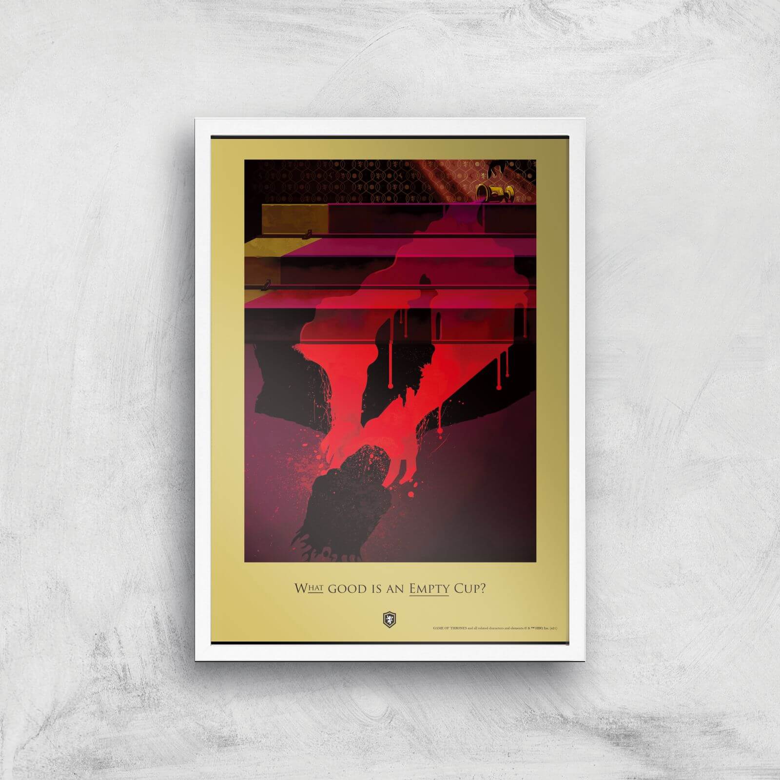 

Game of Thrones Empty Cup Affiche Artistique - A4 - White Frame