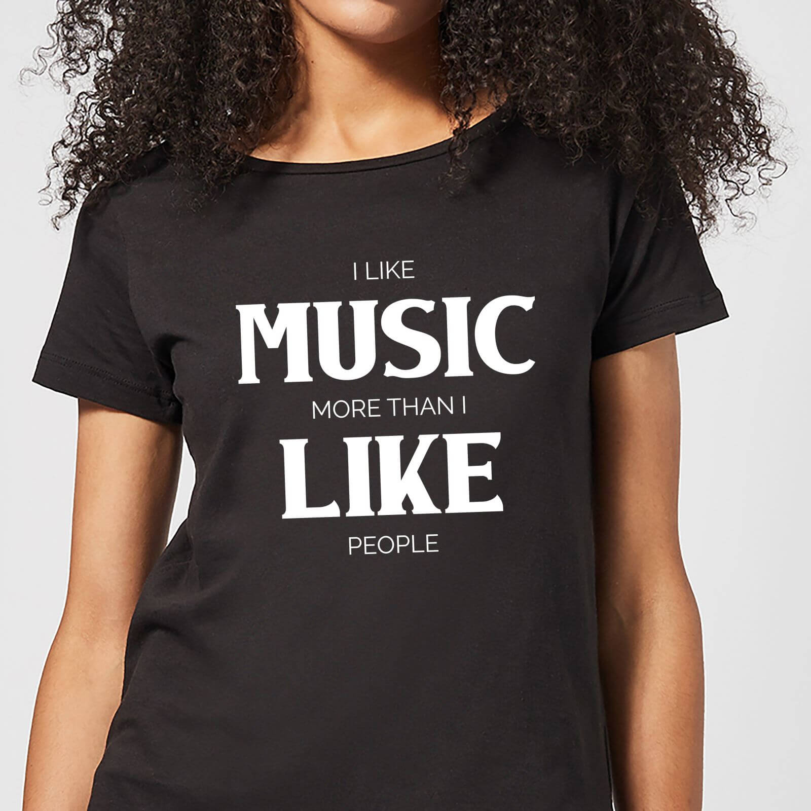 I Like Music More Than I Like People Women's T-Shirt - Black - XS - Black