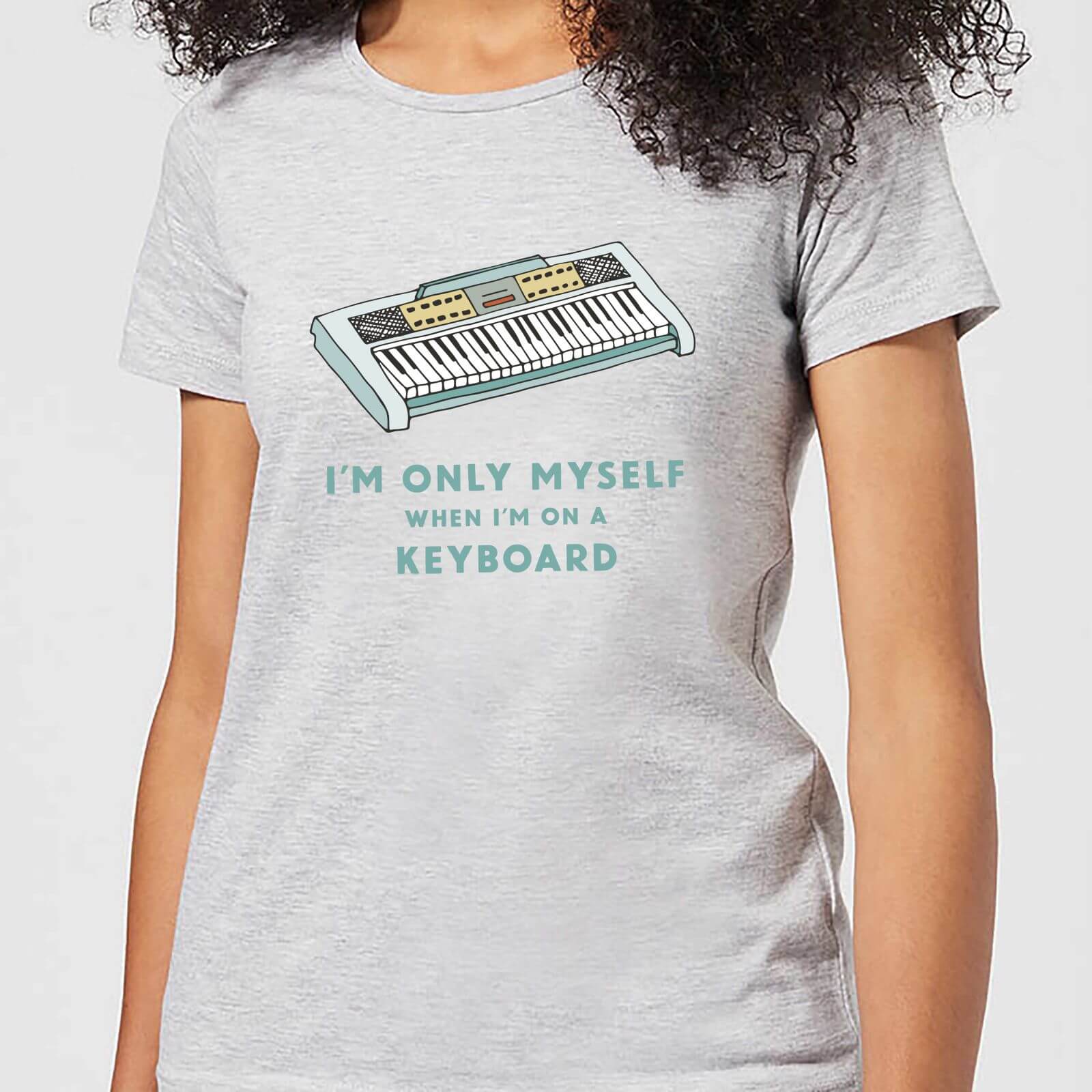 I'm Only Myself When I'm On A Keyboard Women's T-Shirt - Grey - 5XL - Grey