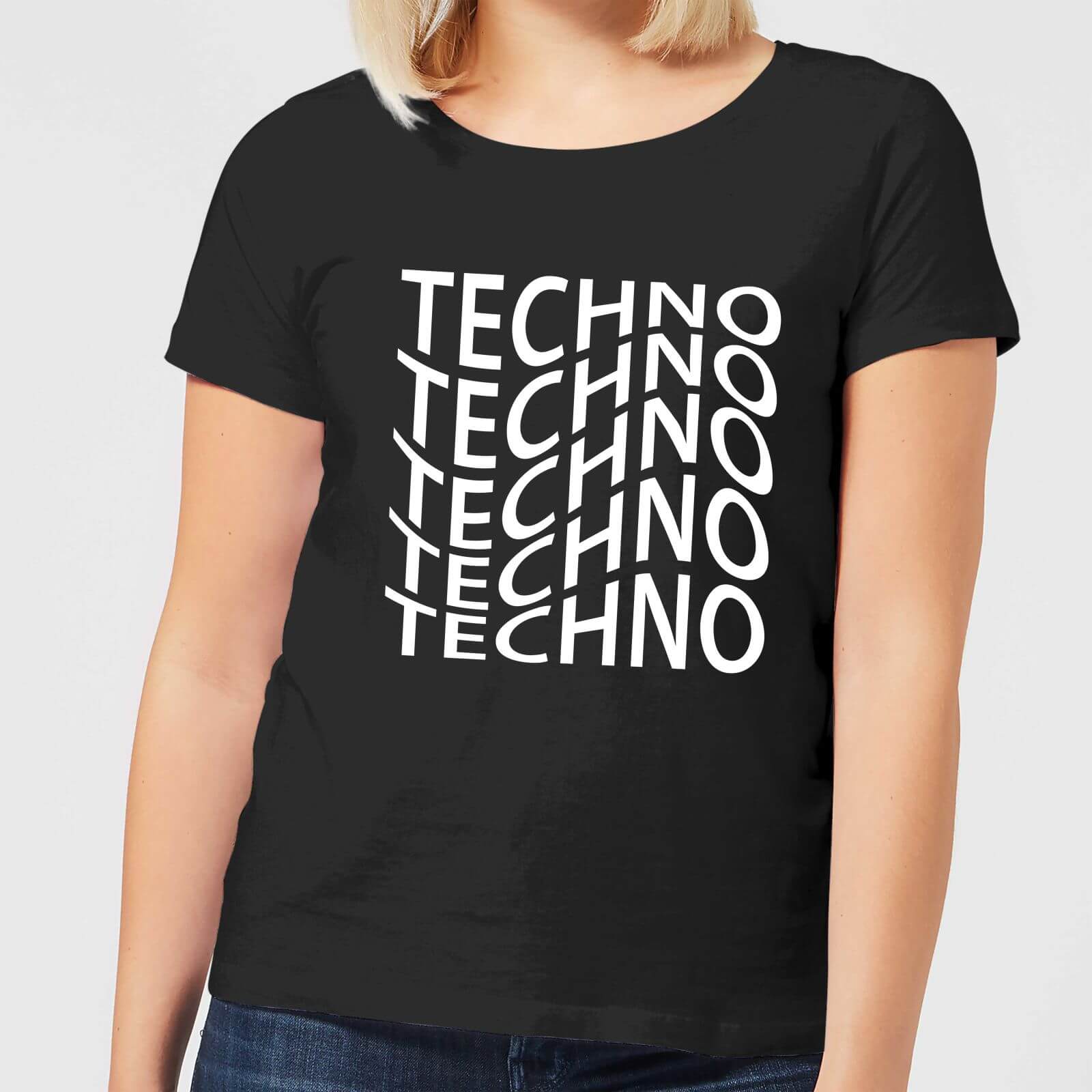 Techno Women's T-Shirt - Black - S - Black