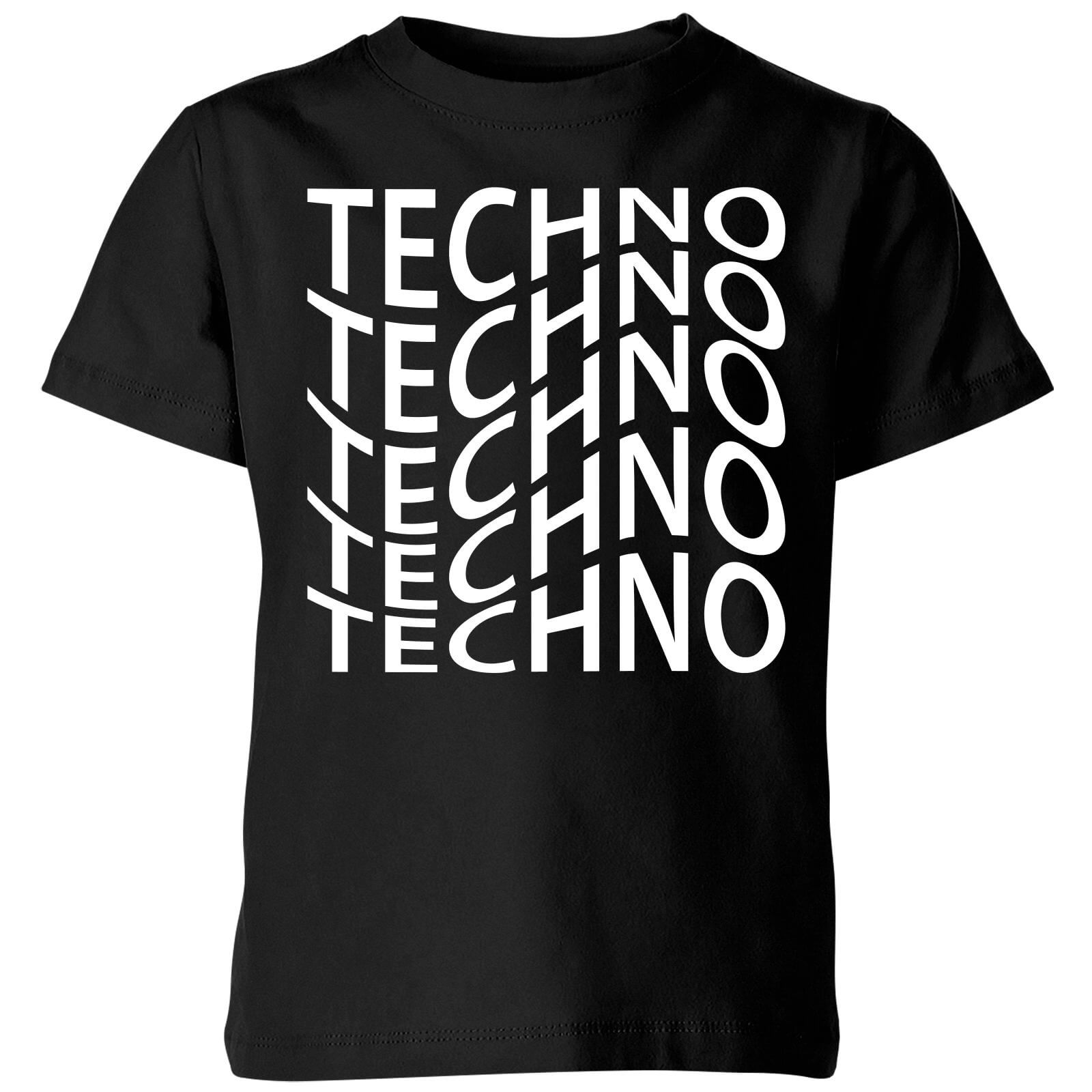 Techno Kids' T-Shirt - Black - 3-4 Years - Black