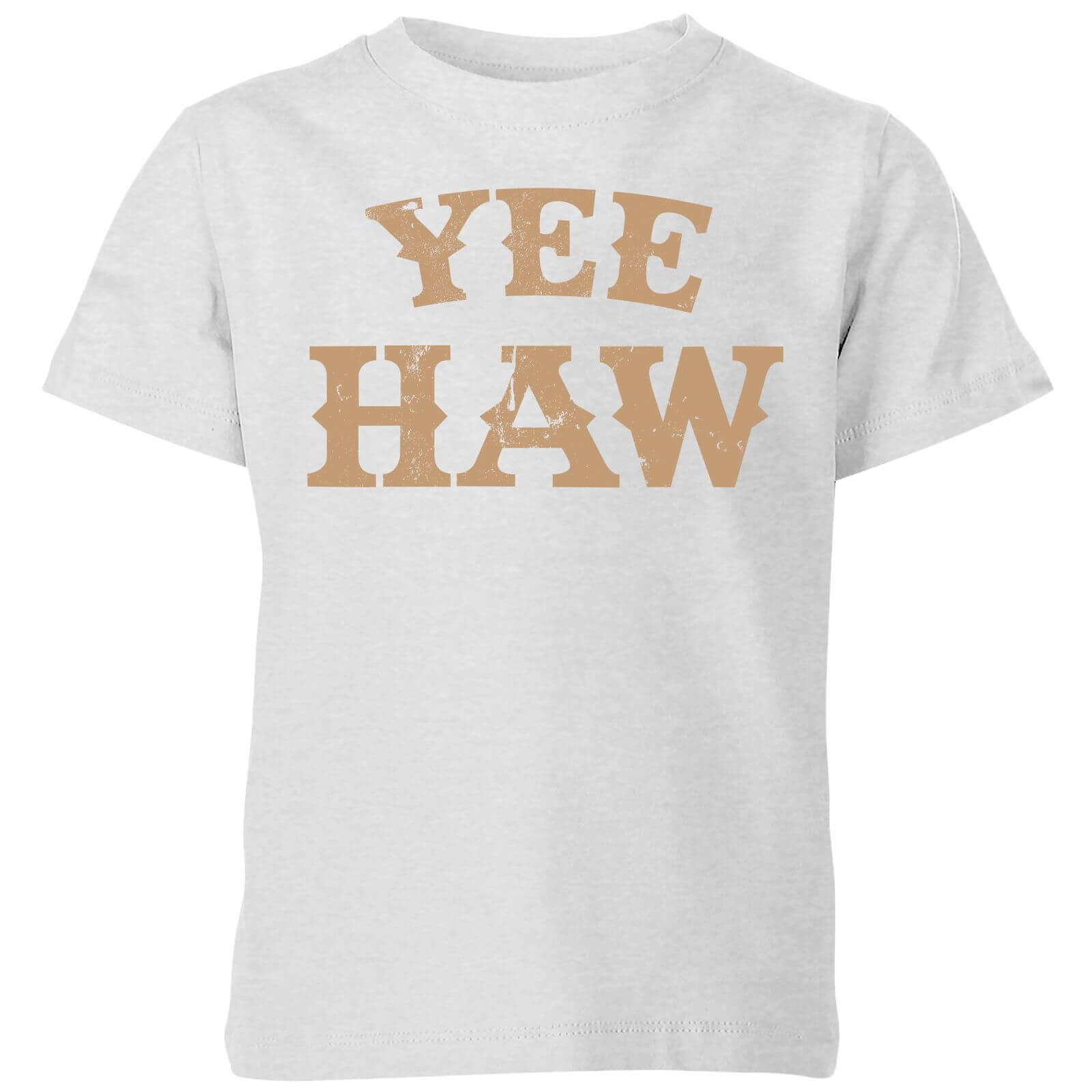 Yee Haw Kids' T-Shirt - Grey - 5-6 Years - Grey