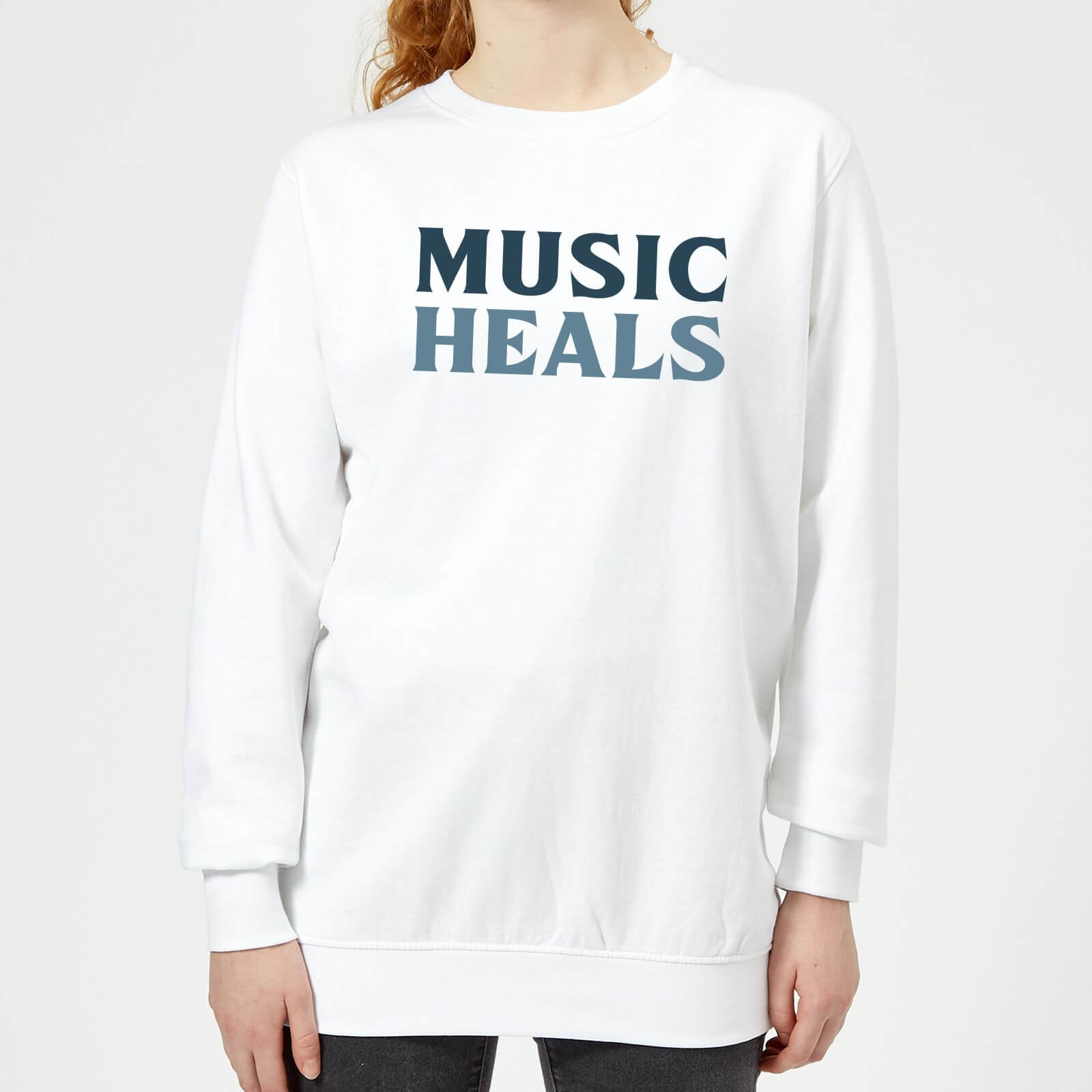 Music Heals Women's Sweatshirt - White - XS - White
