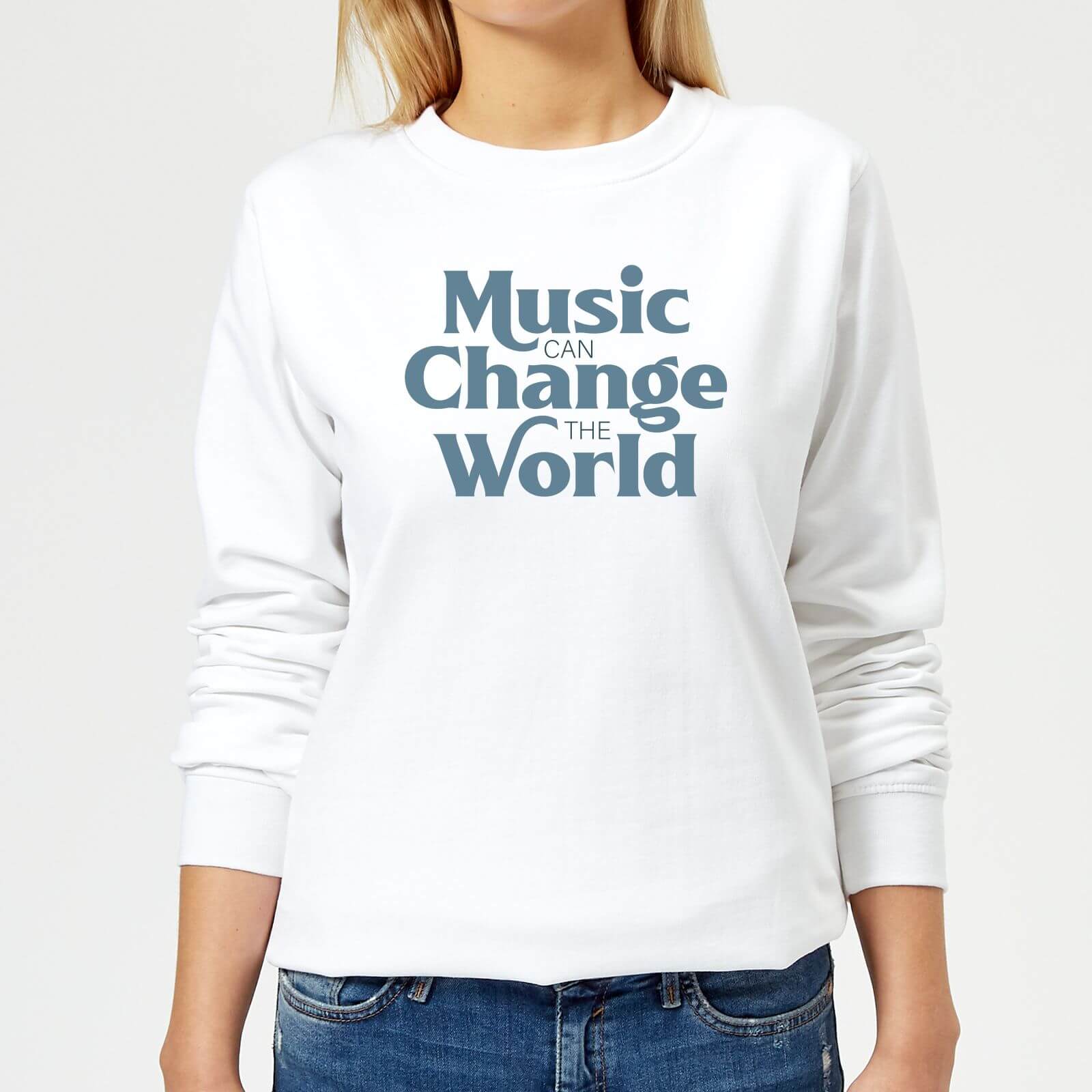 Music Can Change The World Women's Sweatshirt - White - XS - White