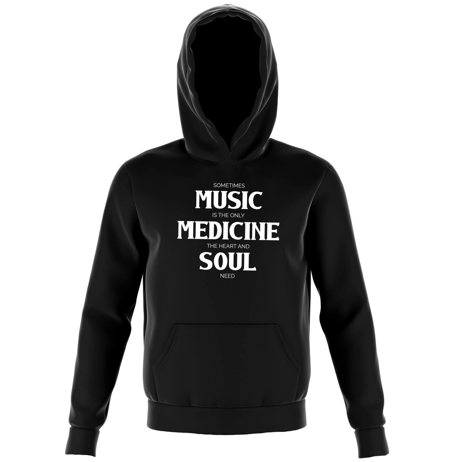 Sometimes Music Is The Only Medicine The Heart And Soul Need Kids' Hoodie - Black - 3-4 Years - Black