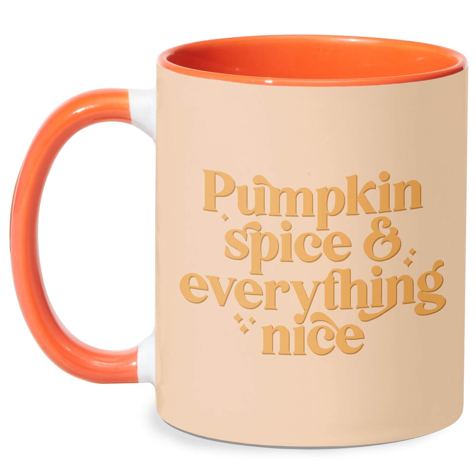 Pumpkin Spice & Everything Nice Mug - White/Orange
