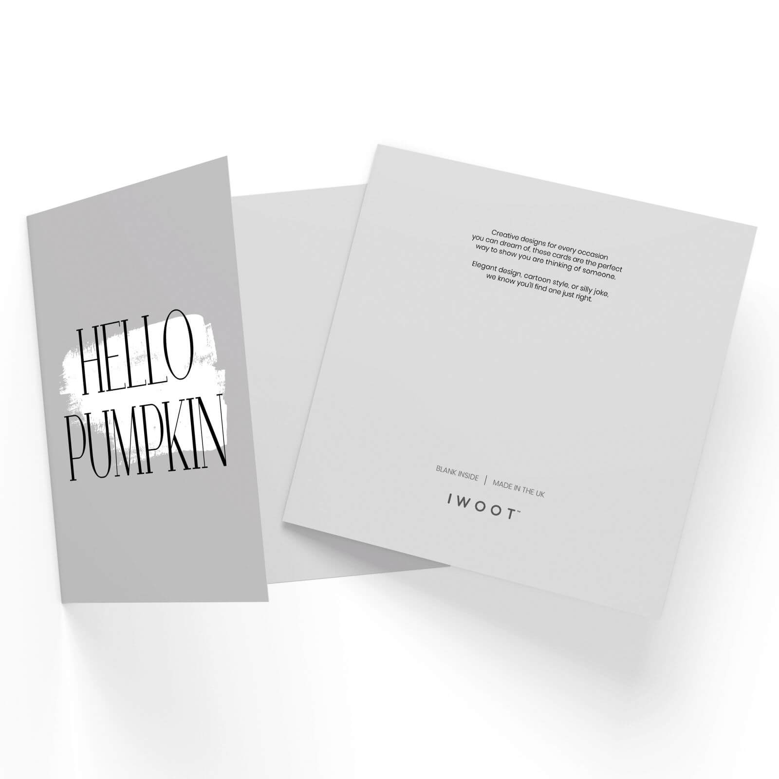 Hello Pumpkin Square Greetings Card