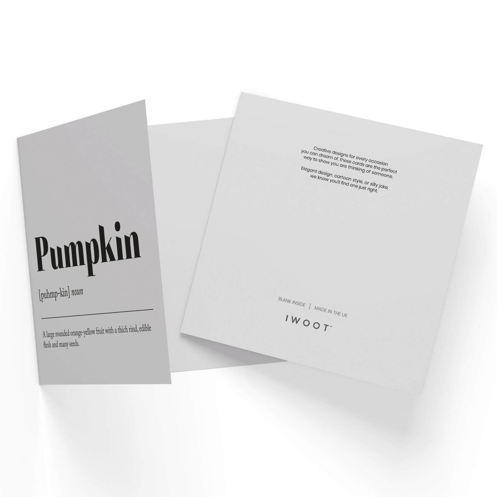 Pumpkin Definition Square Greetings Card
