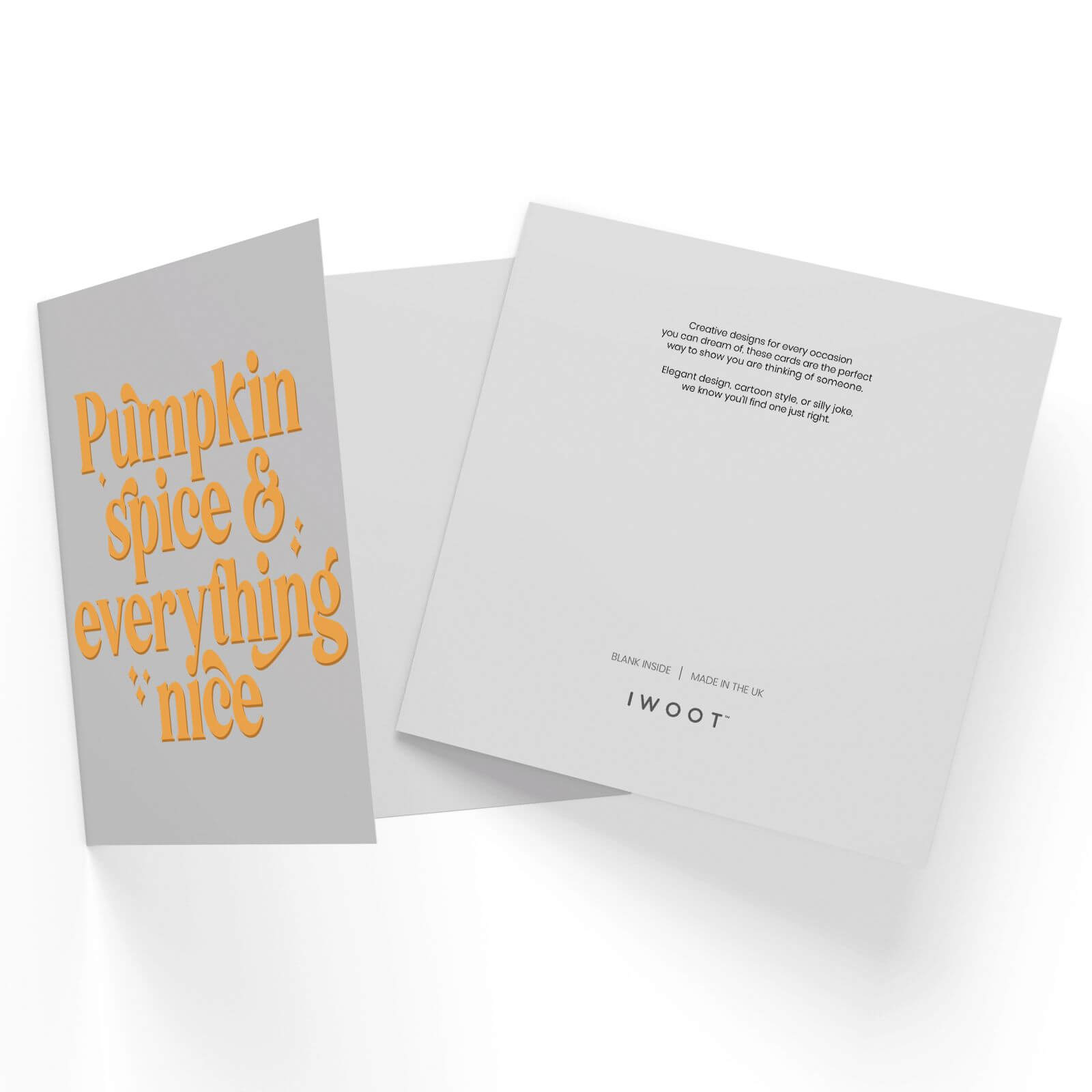 Pumpkin Spice & Everything Nice Square Greetings Card