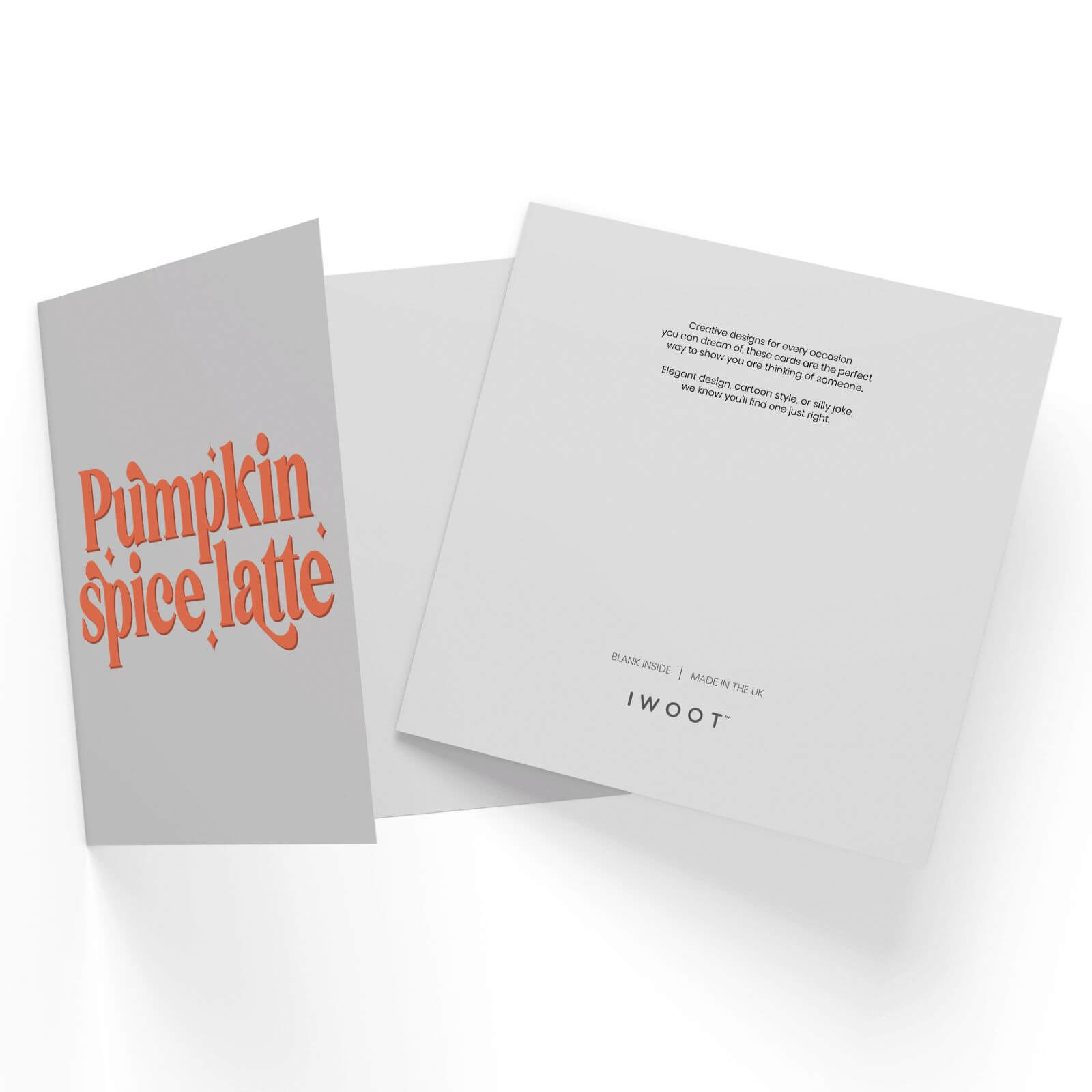 Pumpkin Spice Latte Square Greetings Card