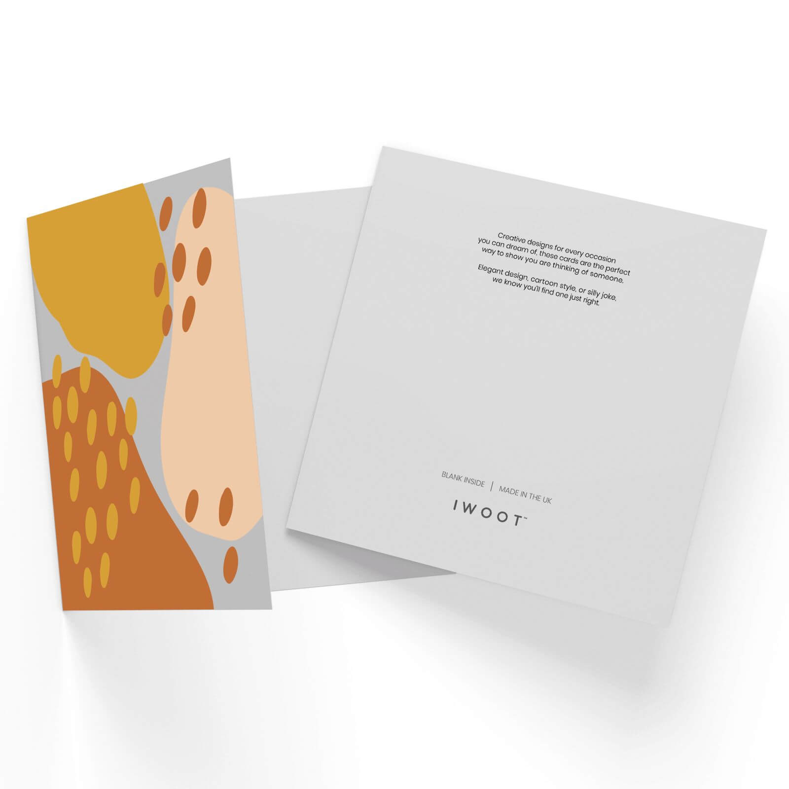 Autumn Spots Square Greetings Card