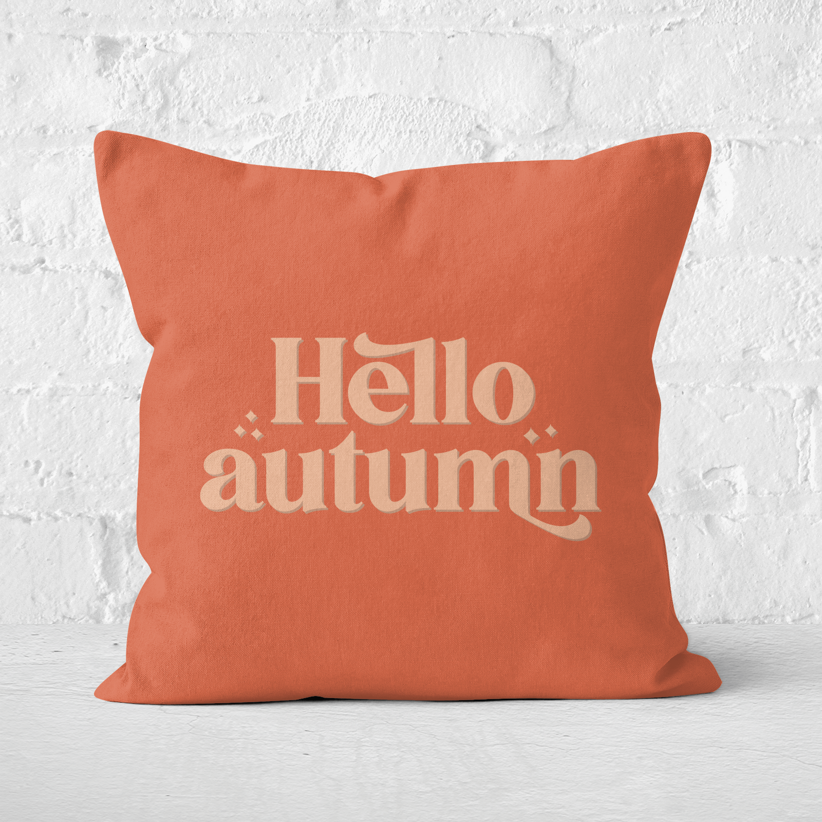 Hello Autumn Square Cushion - 60x60cm - Soft Touch
