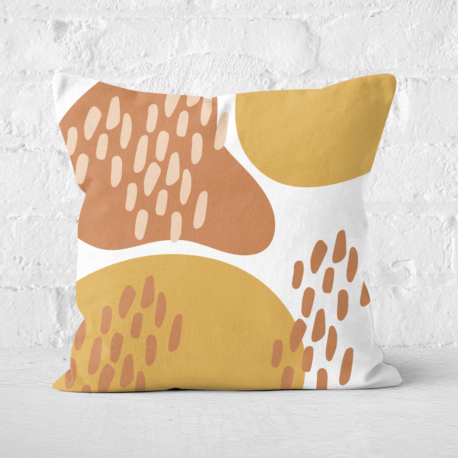 Autumn Shapes Square Cushion - 40x40cm - Soft Touch