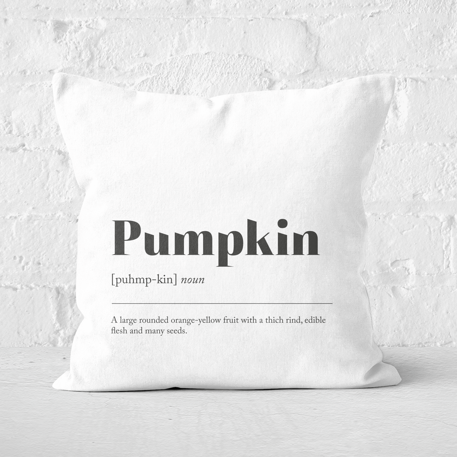Pumpkin Definition Square Cushion - 60x60cm - Soft Touch