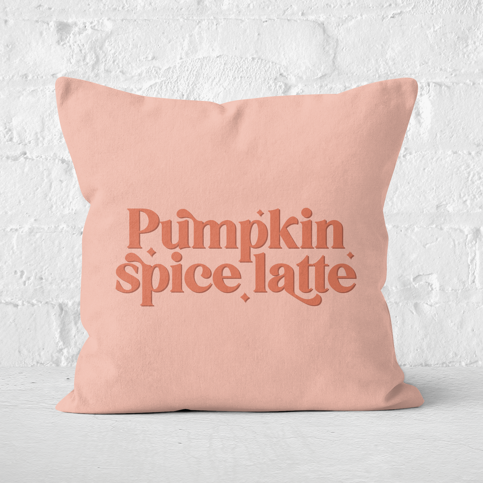 Pumpkin Spice Latte Square Cushion - 60x60cm - Soft Touch