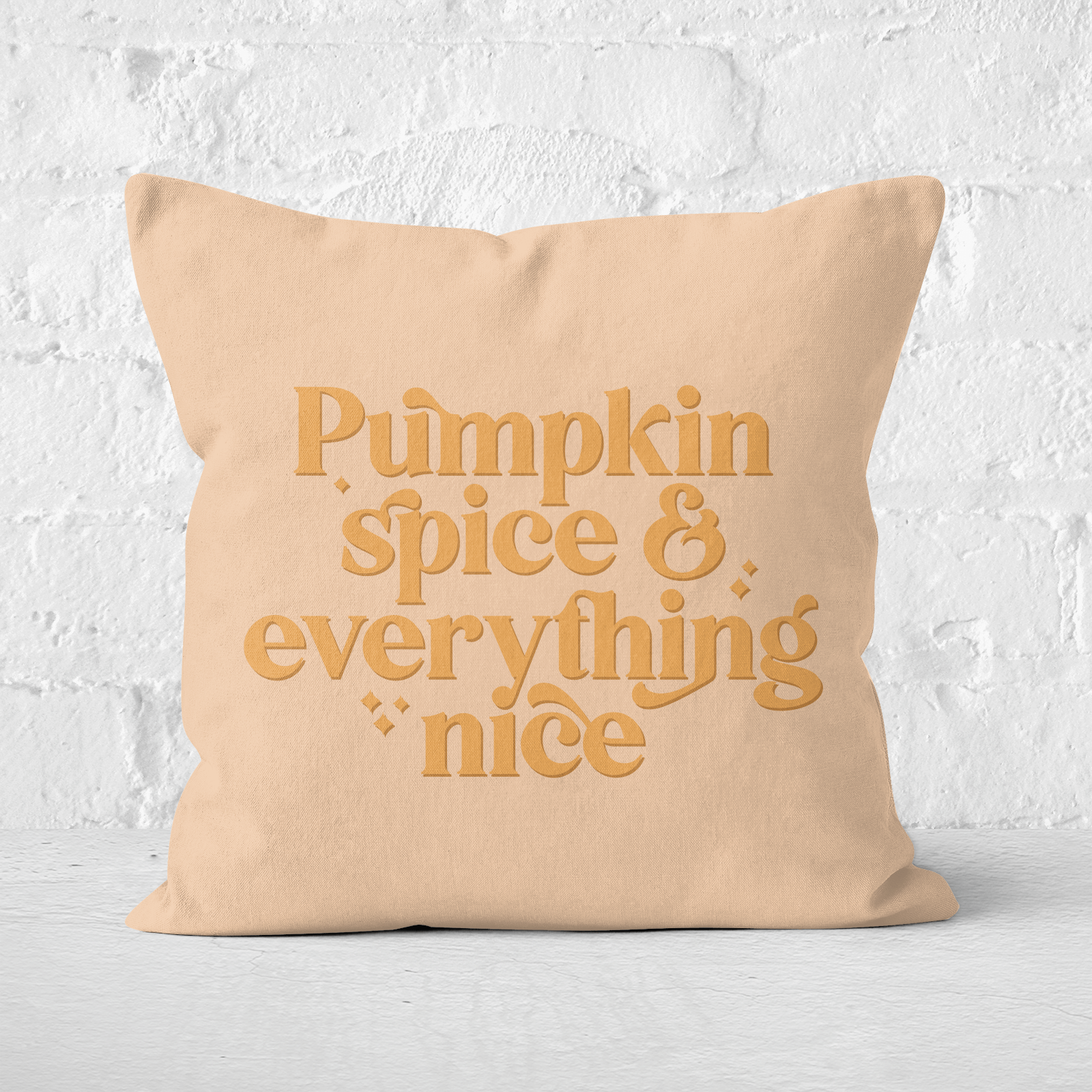 Pumpkin Spice & Everything Nice Square Cushion - 60x60cm - Soft Touch