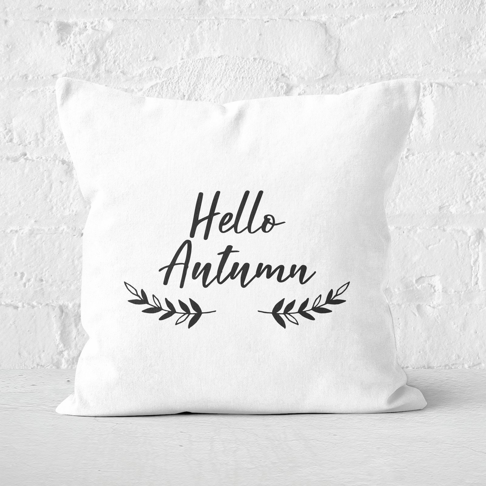 Hello Autumn Wreath Square Cushion - 60x60cm - Soft Touch