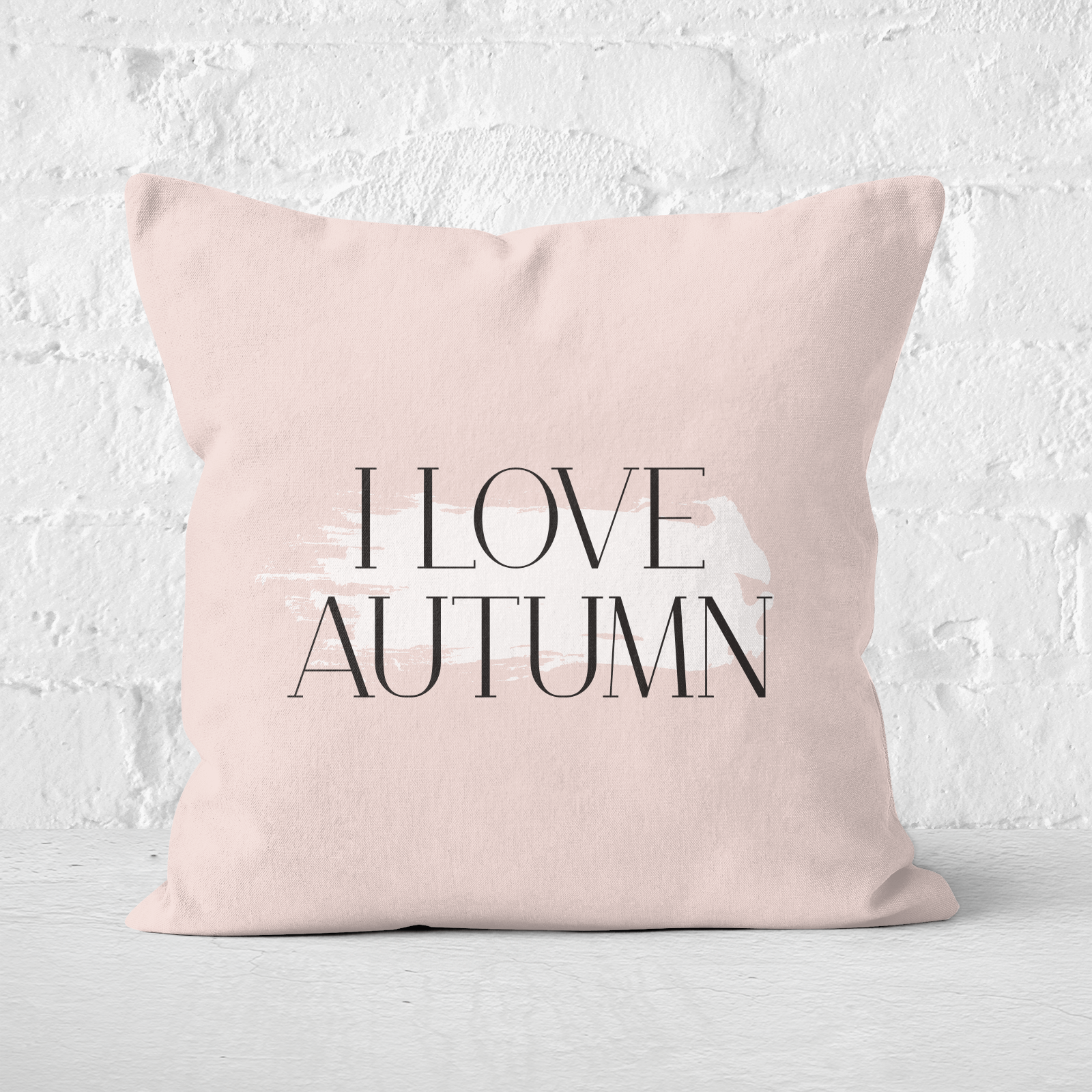 I Love Autumn Square Cushion - 60x60cm - Soft Touch